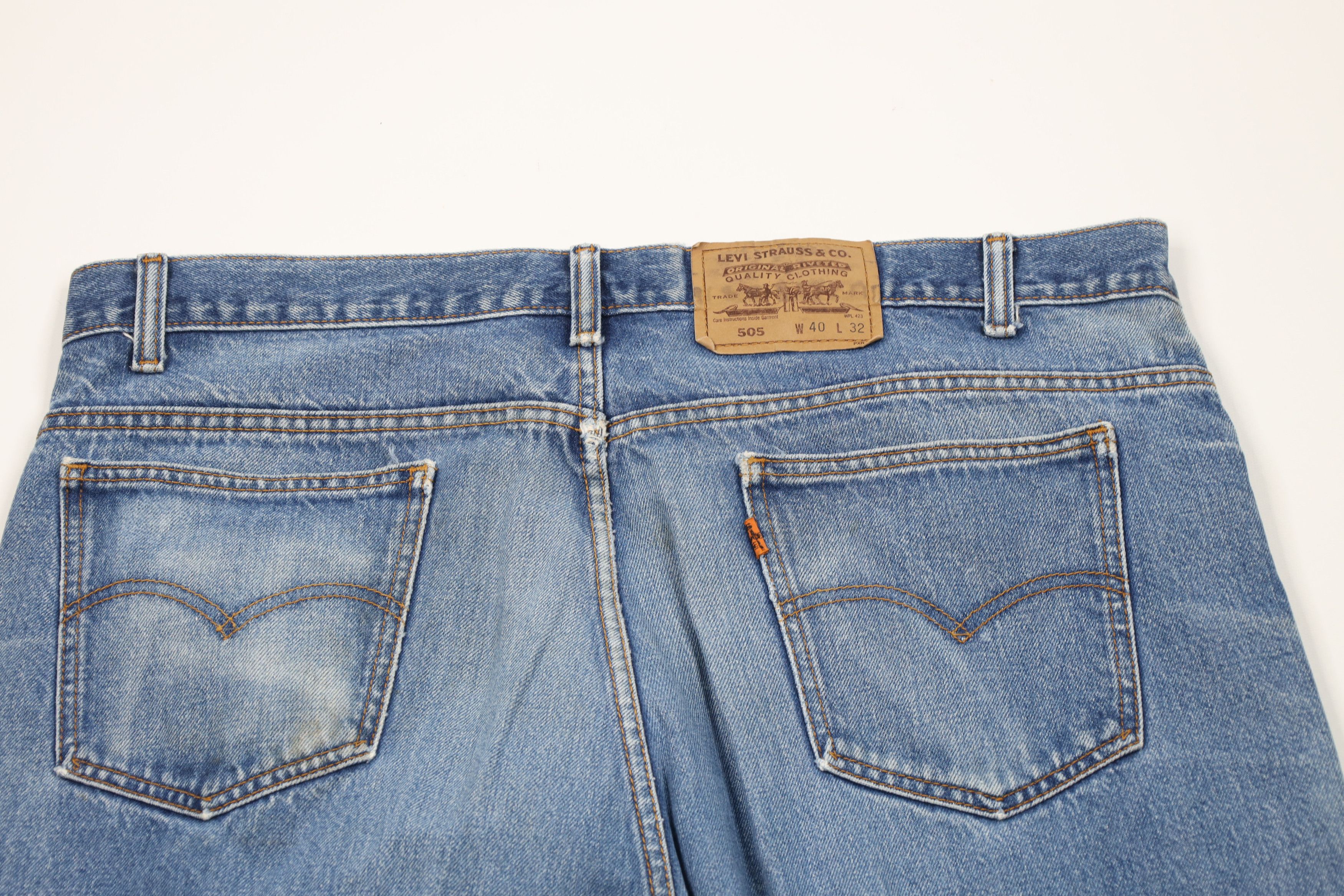 Levi's Vintage 90s Levis 505 Orange Tab Straight Leg Denim Jeans Size US 40 / EU 56 - 12 Thumbnail