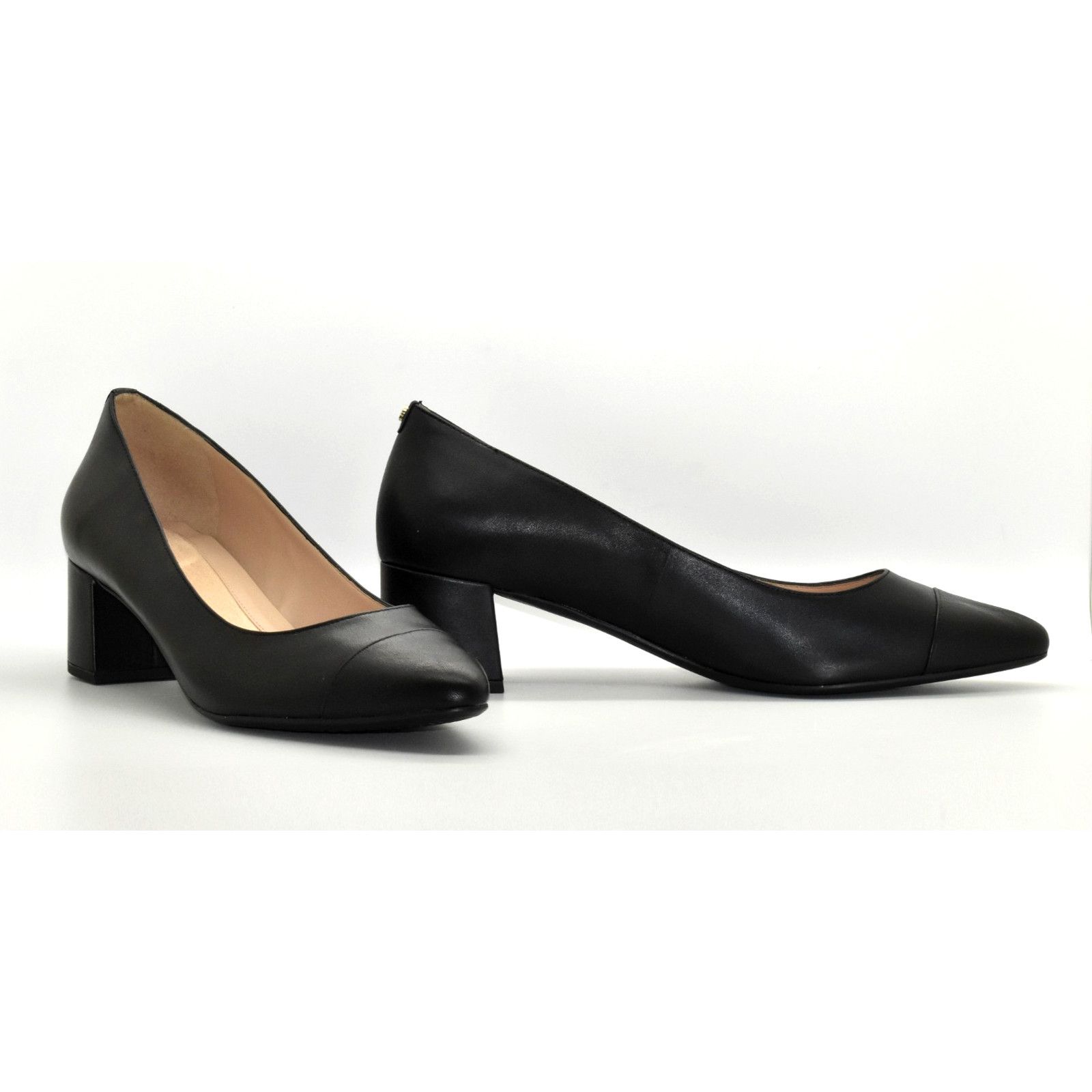 Cole Haan COLE HAAN Black Leather Pointed Cap Toe Pumps W16074 Sz 11B Size US 11 / IT 41 - 1 Thumbnail