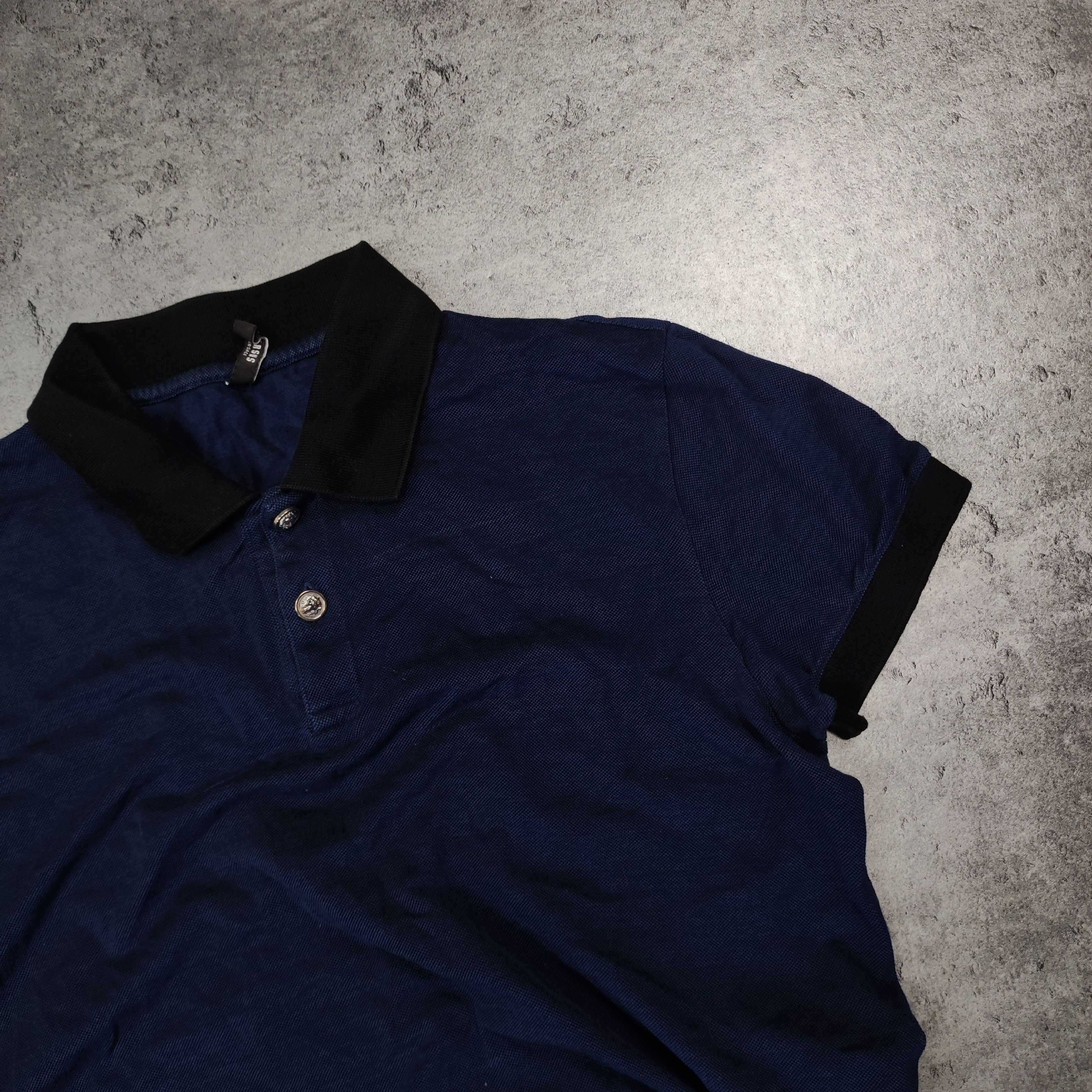 Versace × Versus Versace RARE Versus Gianni Versace Lion Head Skinny Polo Shirt Size US M / EU 48-50 / 2 - 4 Thumbnail