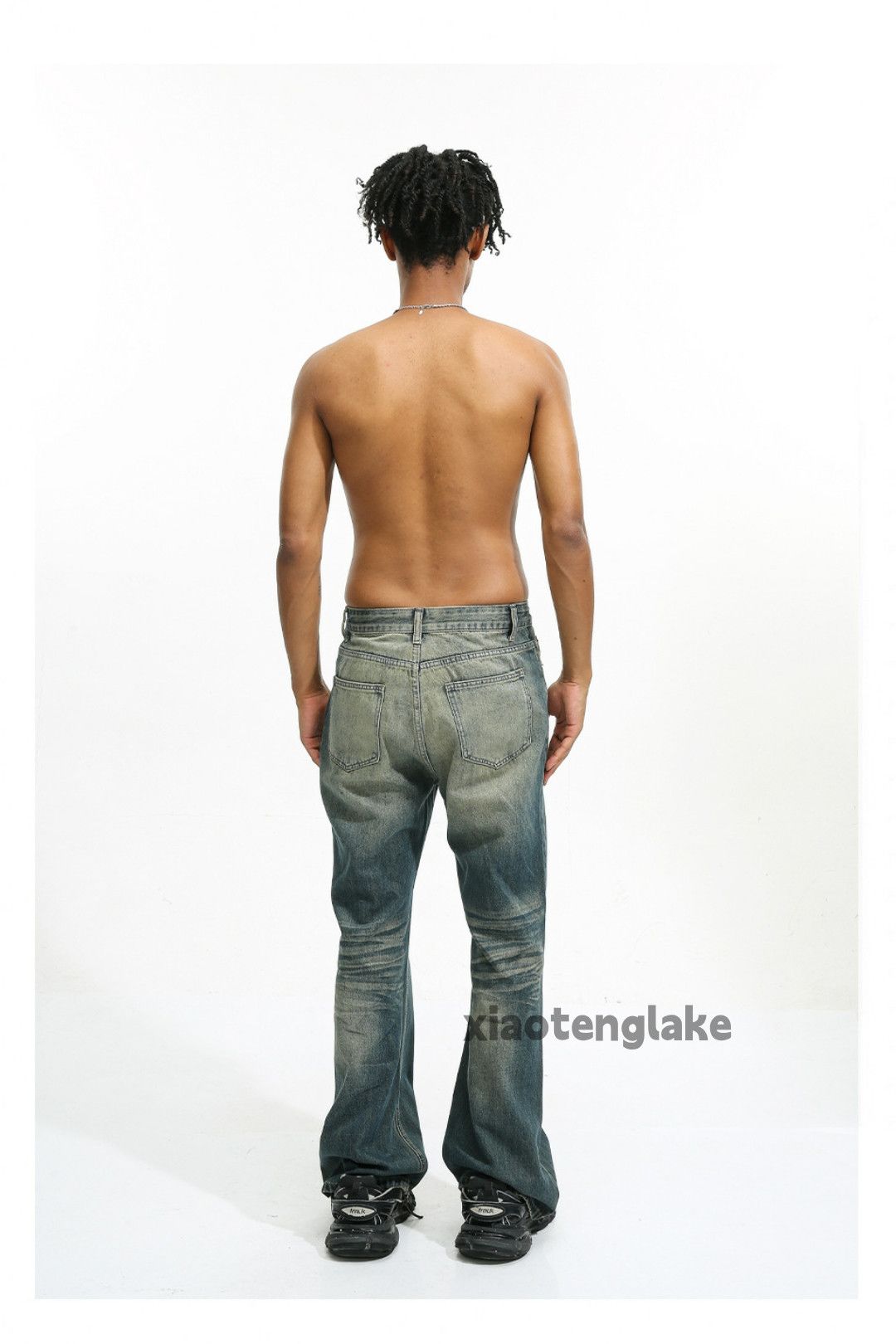 Jean × Vintage washed faded cleanfit yuppie punk flared jeans Size US 32 / EU 48 - 8 Thumbnail