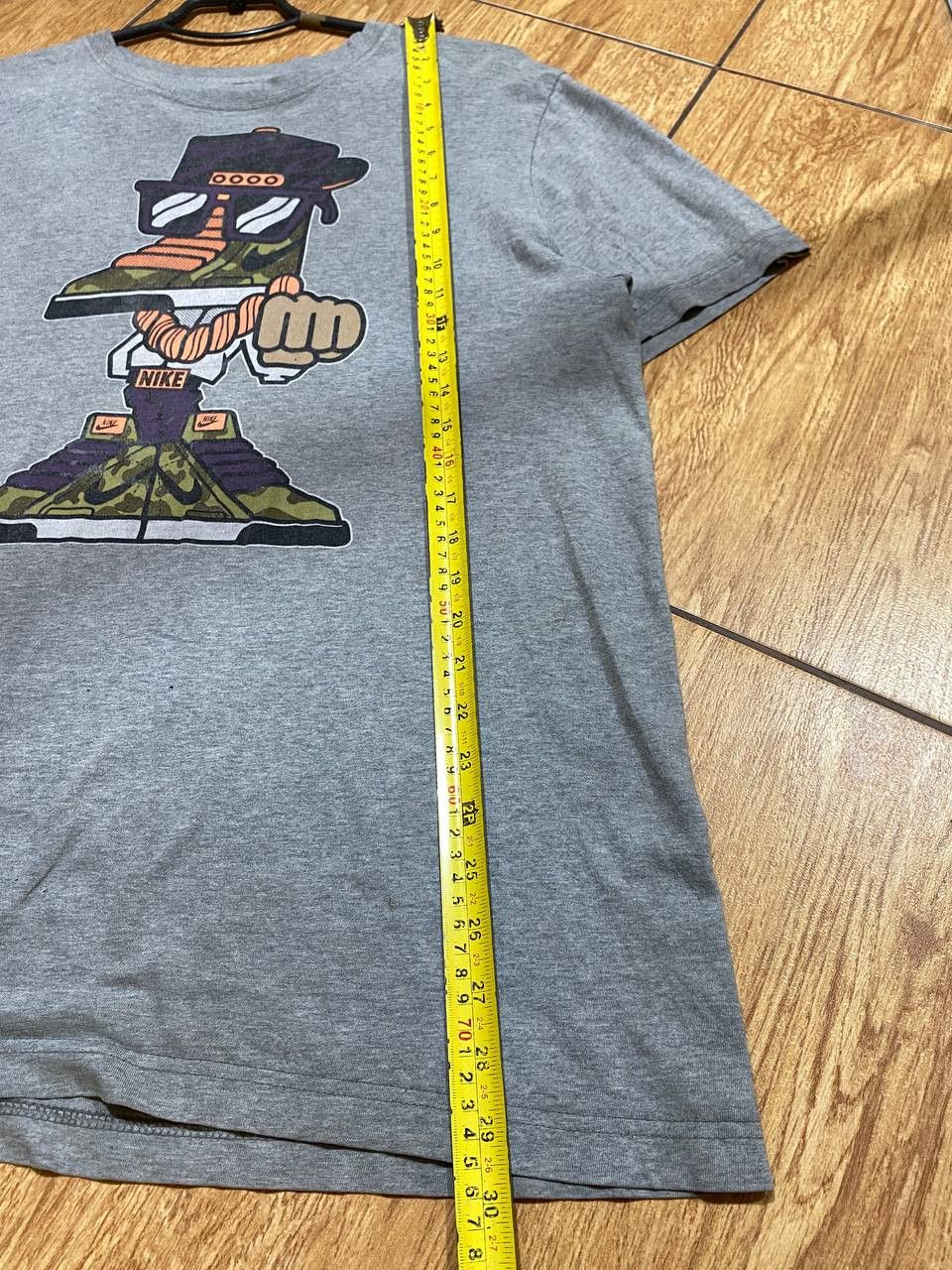 Nike Nike 90s Big Logo Vintage Y2K Striped Retro Gray T-Shirt Size US M / EU 48-50 / 2 - 8 Thumbnail