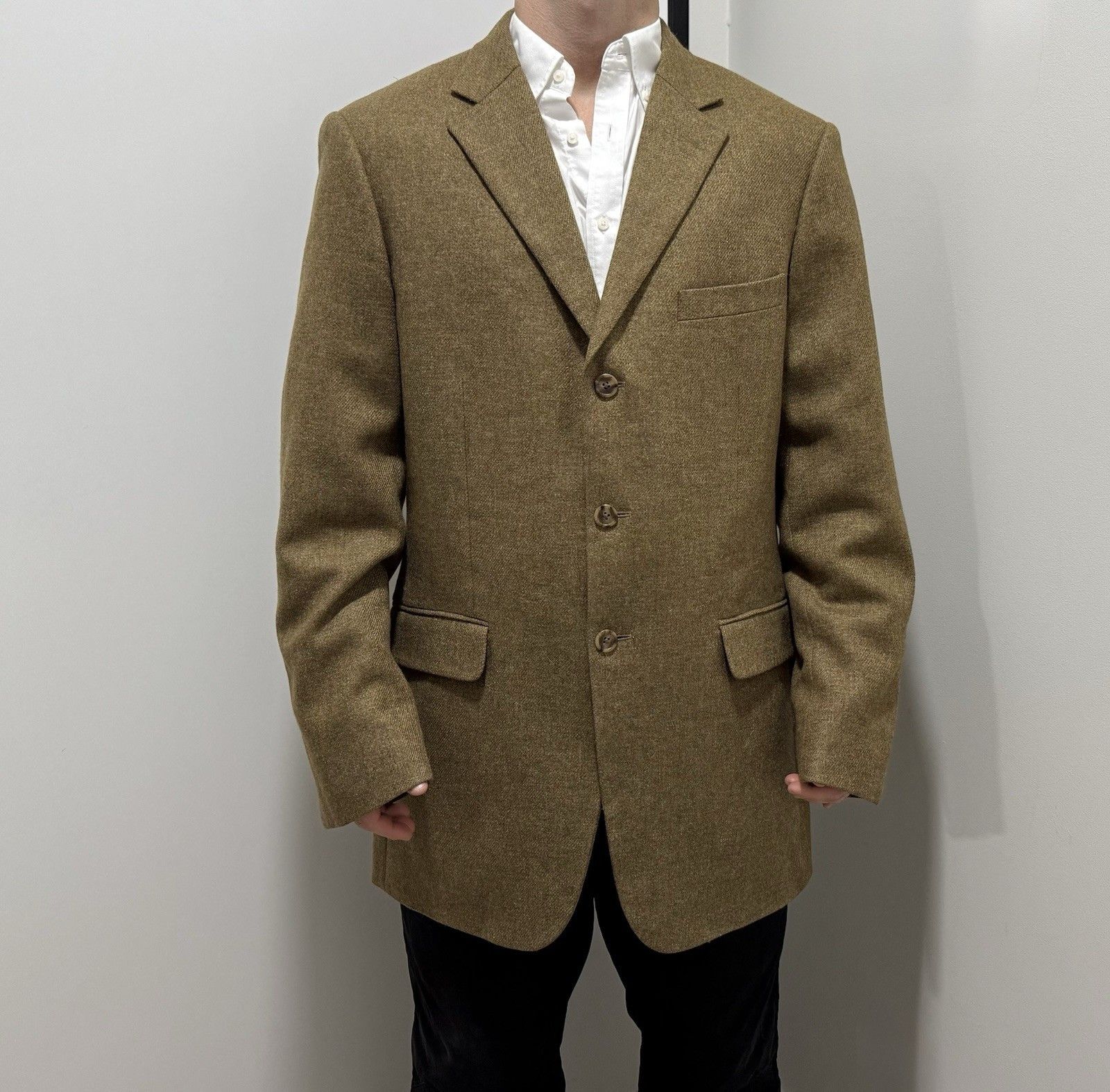 Loro Piana Mens Blazer Ing Loro Piana Cashmere Coarsehair Goat Wool Size 44L - 1 Thumbnail