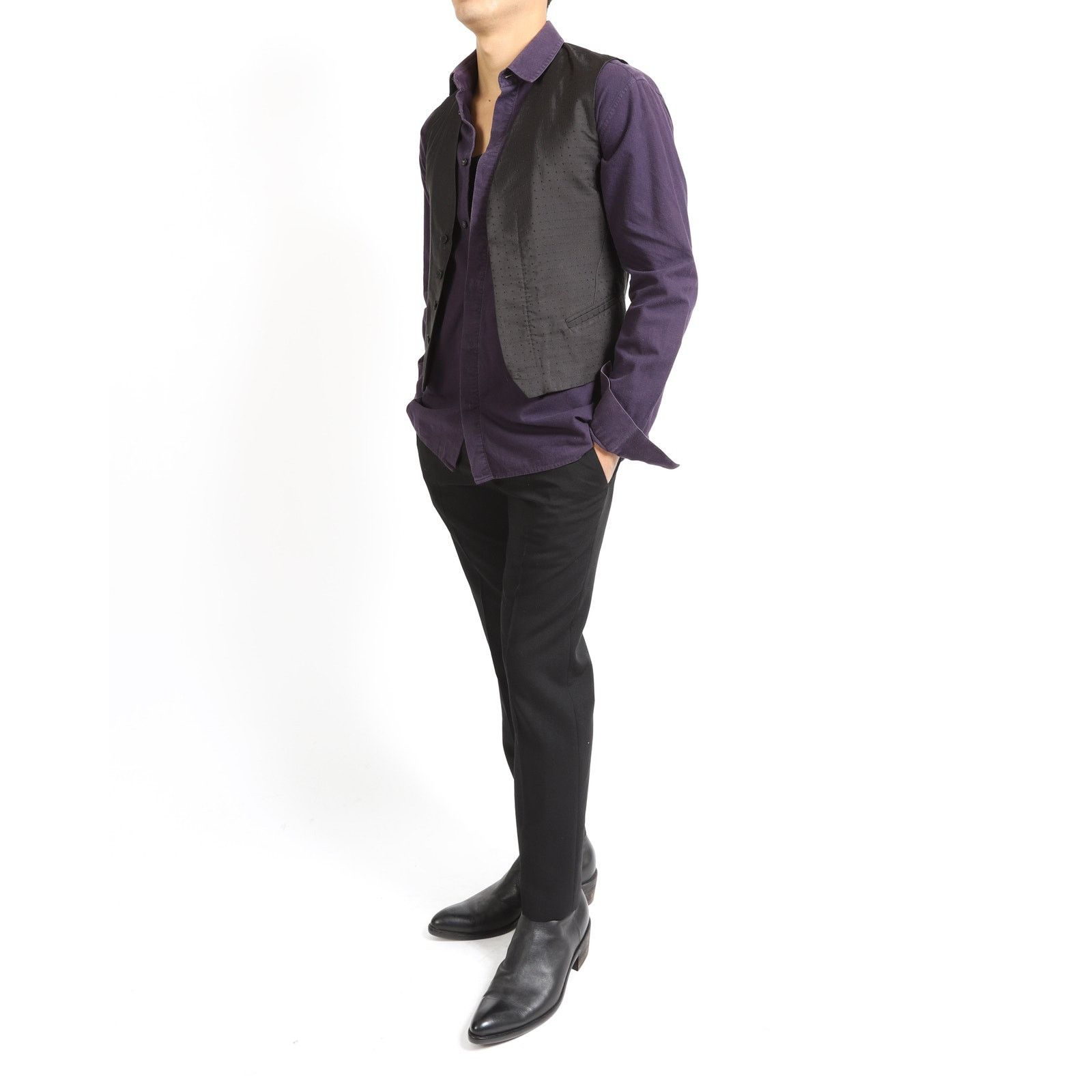 Haider Ackermann FW17 Classic Waistcoat in Polka Dot Silk Jacquard Size 46R - 2 Thumbnail