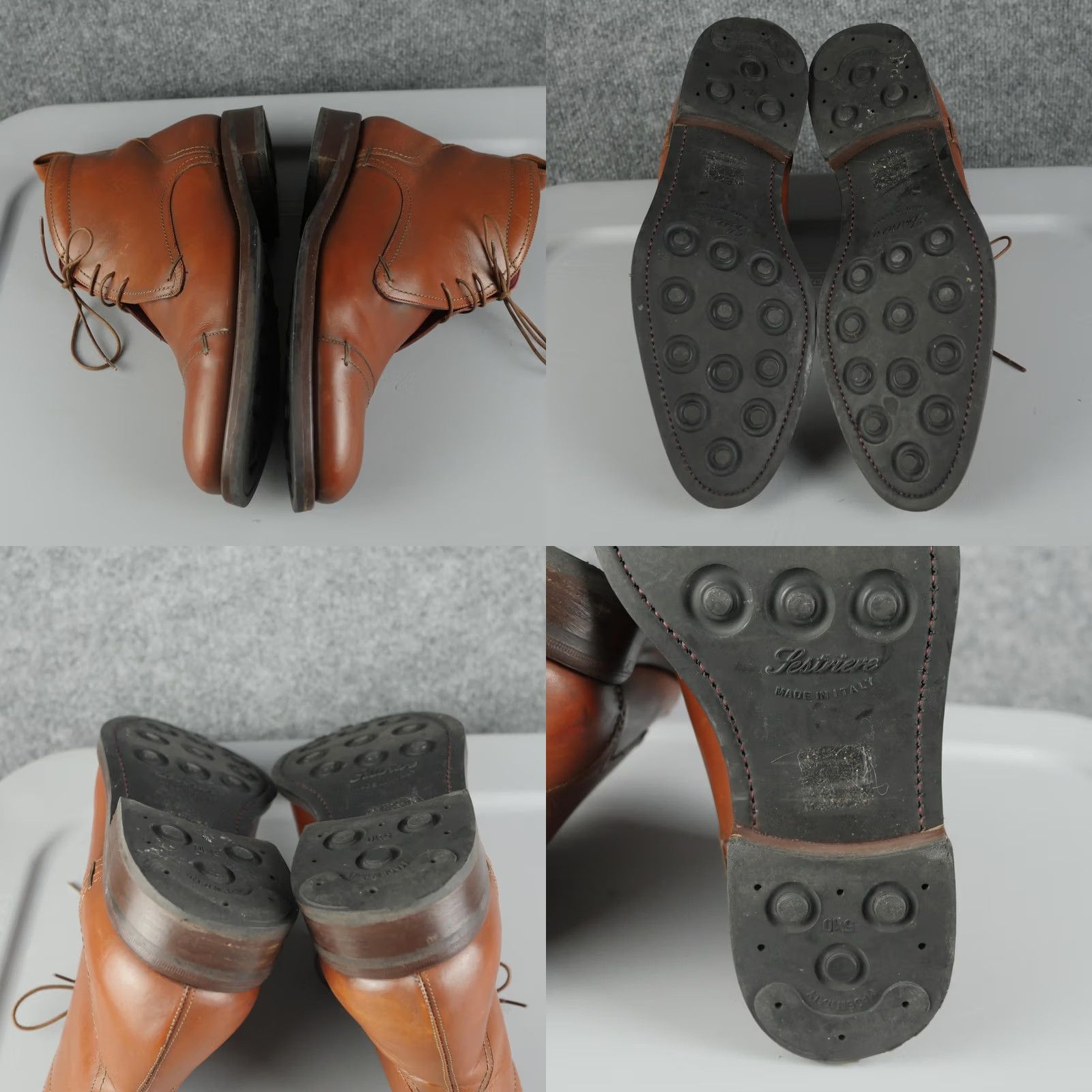 CO Rider Boot Co Chukka Boots Mens Size 8 Brown Leather Cap Toe Made In Italy Size ONE SIZE - 8 Thumbnail