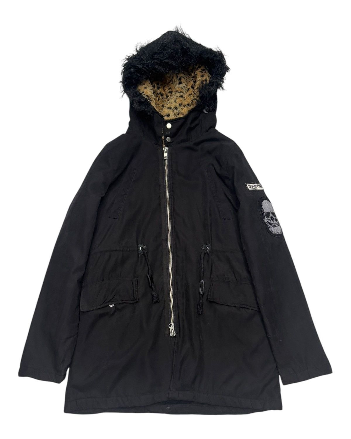 If Six Was Nine 2000s Glad News Punk Gothic Skull Leopard Fur Hood Lgb Style Size US M / EU 48-50 / 2 - 12 Thumbnail