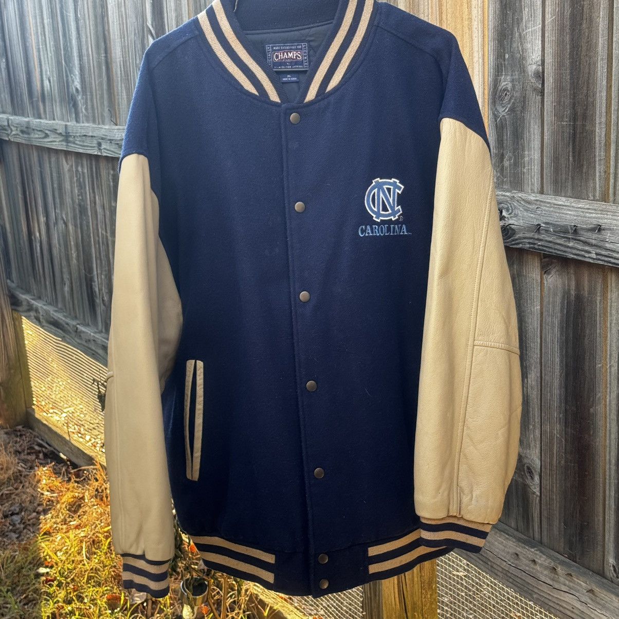 image of Champs Sport Vintage Champs Varsity Jacket/letterman Jacket in Navy, Men's (Size XL)