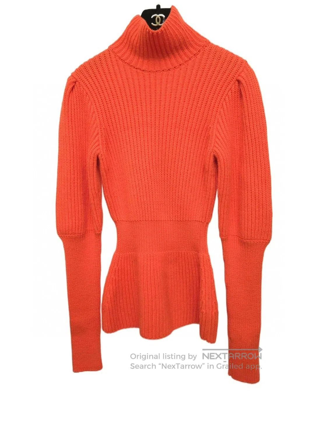 Dior dior orange high-neck wool sweater. Size US S / EU 44-46 / 1 - 2 Thumbnail