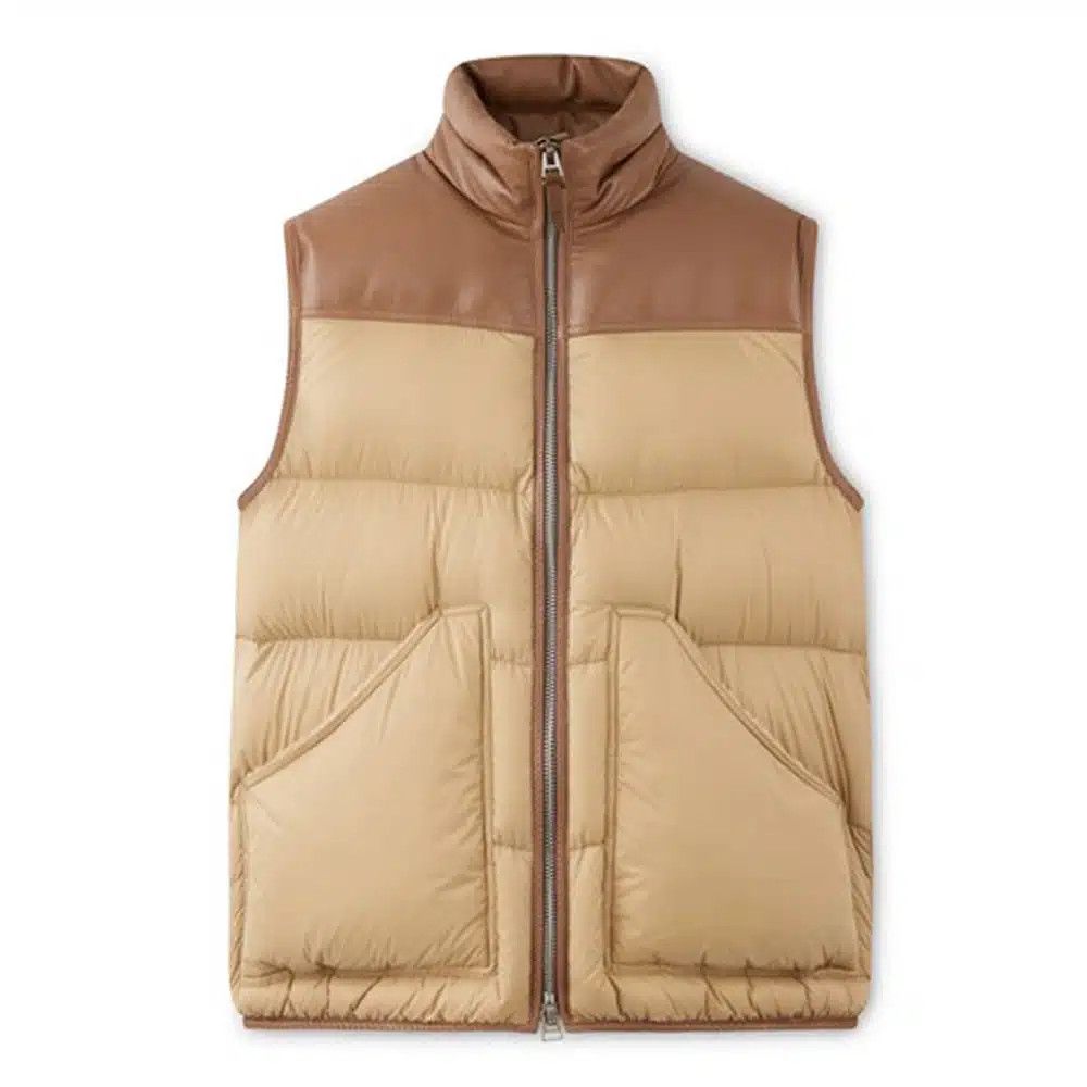 Tom Ford o1loc1c1024 TFO382 Quilted Down Gilet Vest in Beige Brown Size US S / EU 44-46 / 1 - 1 Thumbnail