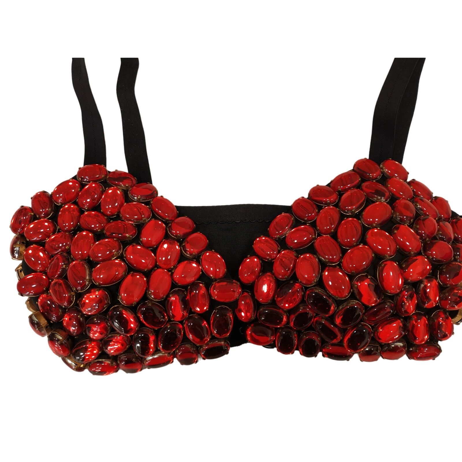 Dolce & Gabbana Vintage Dolce & Gabbana Gem Bra Top 42 Crystral Embellished Size L / US 10 / IT 46 - 3 Thumbnail