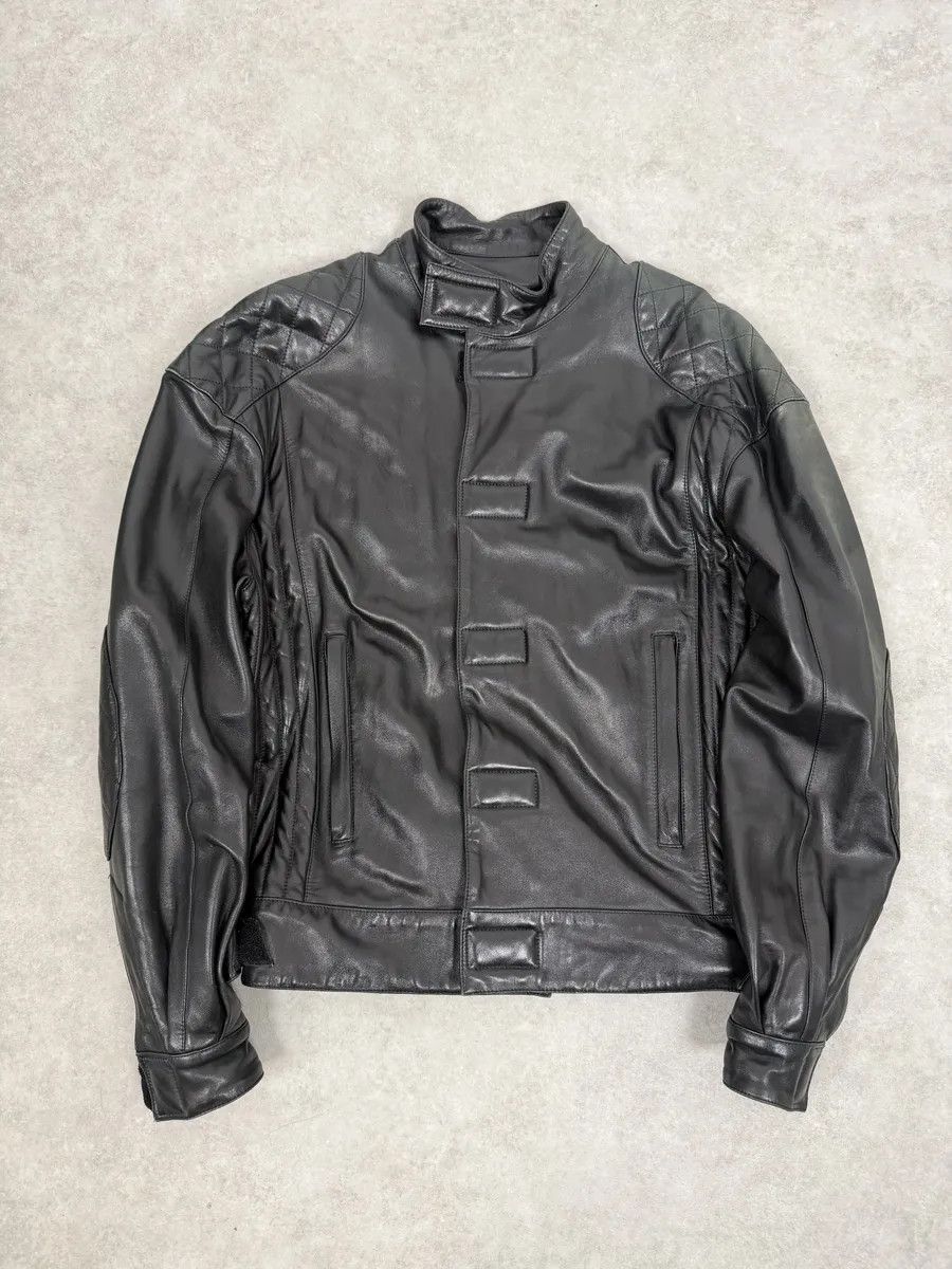 Claude Montana 1990s Claude Montana Black Padded Biker Leather Jacket Size US M / EU 48-50 / 2 - 1 Thumbnail