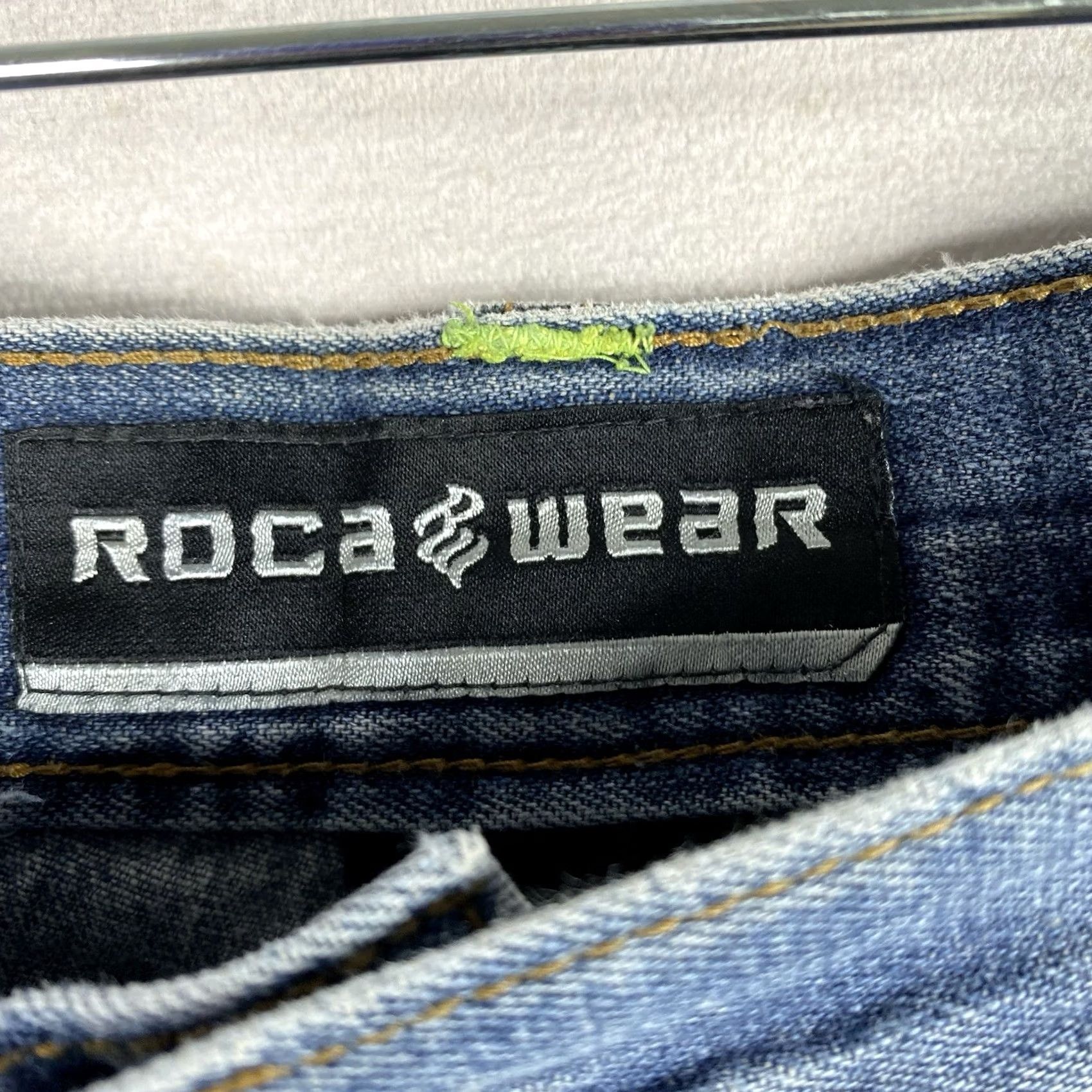 Rocawear VINTAGE Rocawear Shorts Mens 44 Baggy Y2K Denim Jorts Hip Hop Grunge Embroidered Shorts Size US 44 / EU 60 - 4 Thumbnail
