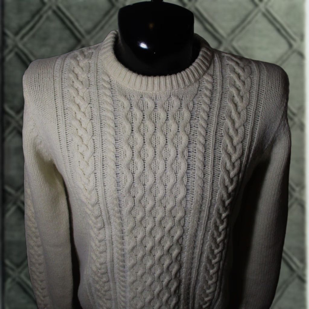 Vintage Craghoppers Beige Cable Knit Lambswool Sweater Size M Size US M / EU 48-50 / 2 - 1 Thumbnail