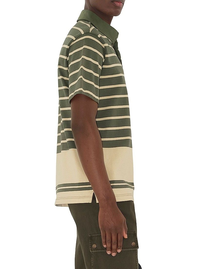 Burberry os11x0326 Striped Polo Shirt in Green/Beige Size US S / EU 44-46 / 1 - 4 Thumbnail