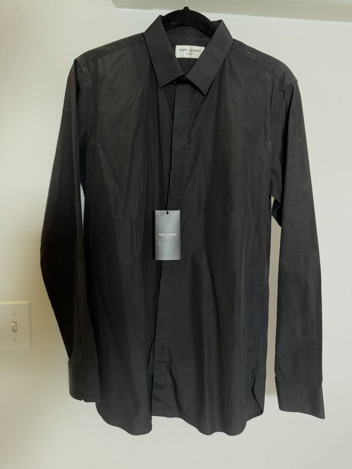 Saint Laurent Paris Silk Long Sleeve Dress Shirt Size US XXS / EU 40 - 1 Thumbnail