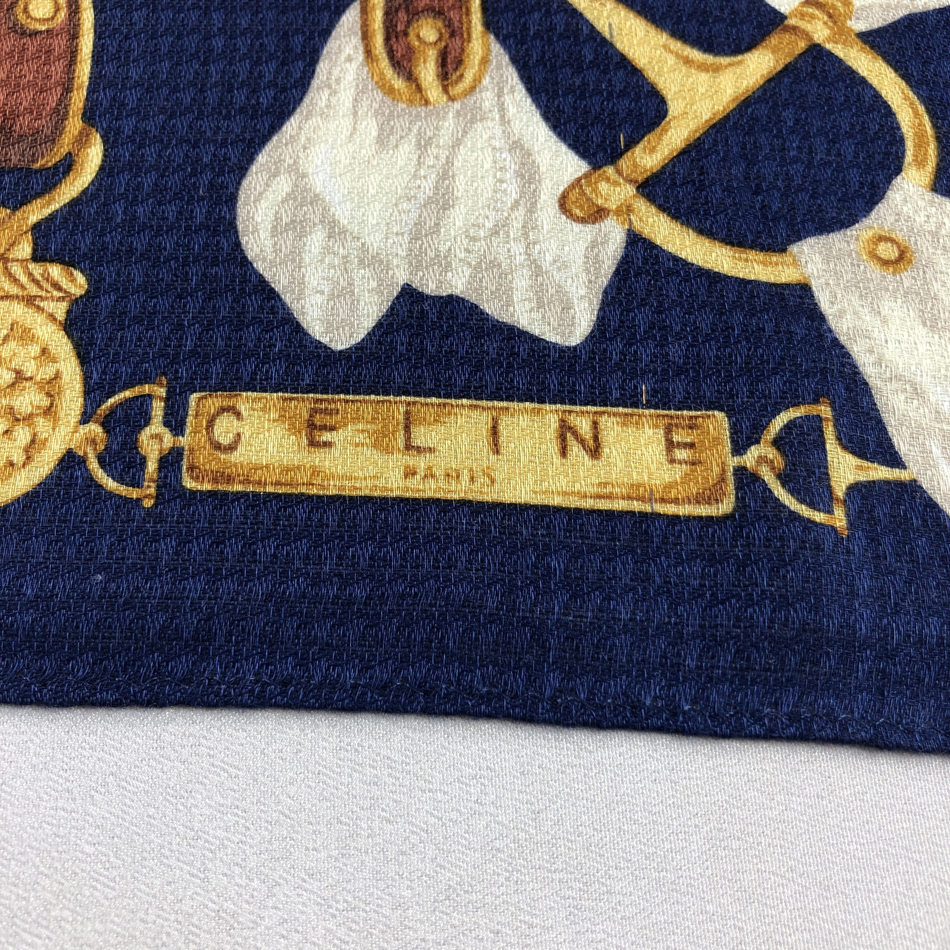 Vintage Celine Chains Handkerchief Neckerchief Bandana H2555 Size ONE SIZE - 3 Thumbnail