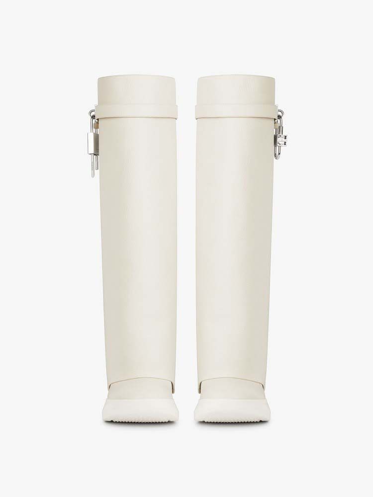 Givenchy o1srvl11e0525 Shark Lock Ankle Boots 90mm in Beige Size US 5 / IT 35 - 2 Thumbnail