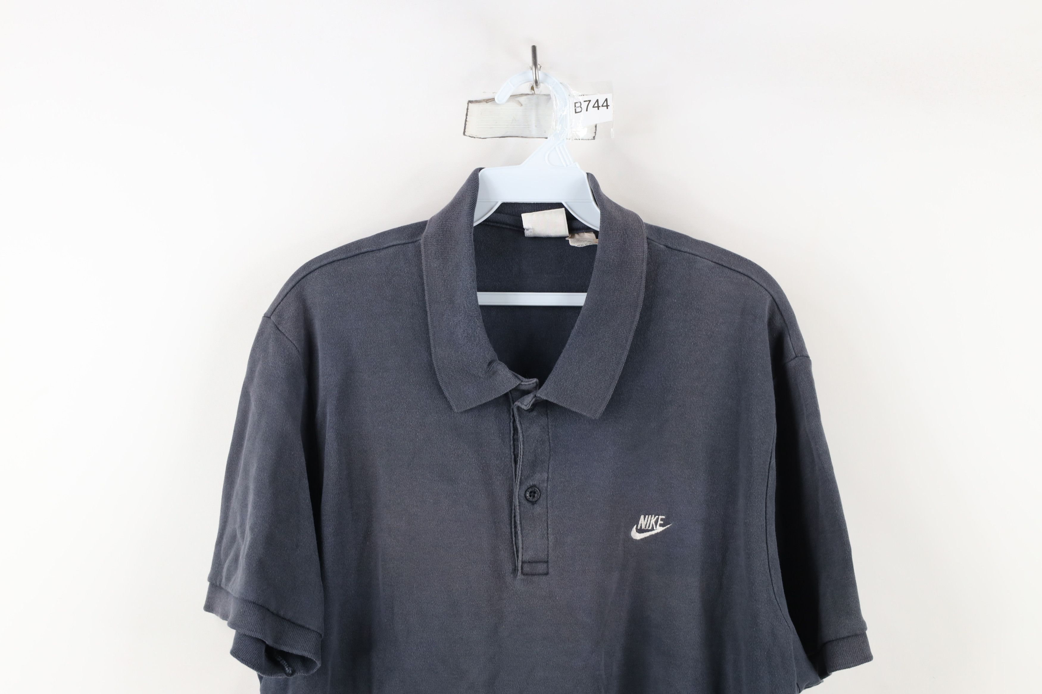 Nike × Vintage Vintage 90s Nike Scott Mini Swoosh Collared Polo Shirt Size US XL / EU 56 / 4 - 2 Thumbnail