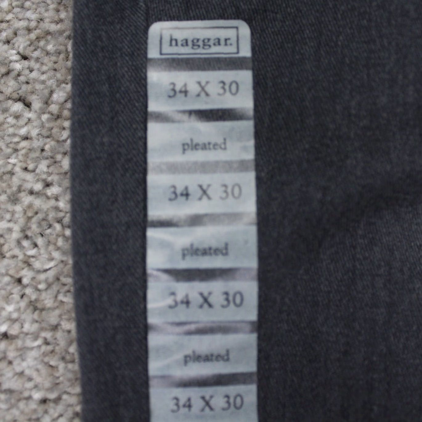 Haggar Haggar Generations Dress Pants Mens 34x30 Gray NWT Pleated Cotton/Polyester Size US 34 / EU 50 - 5 Thumbnail