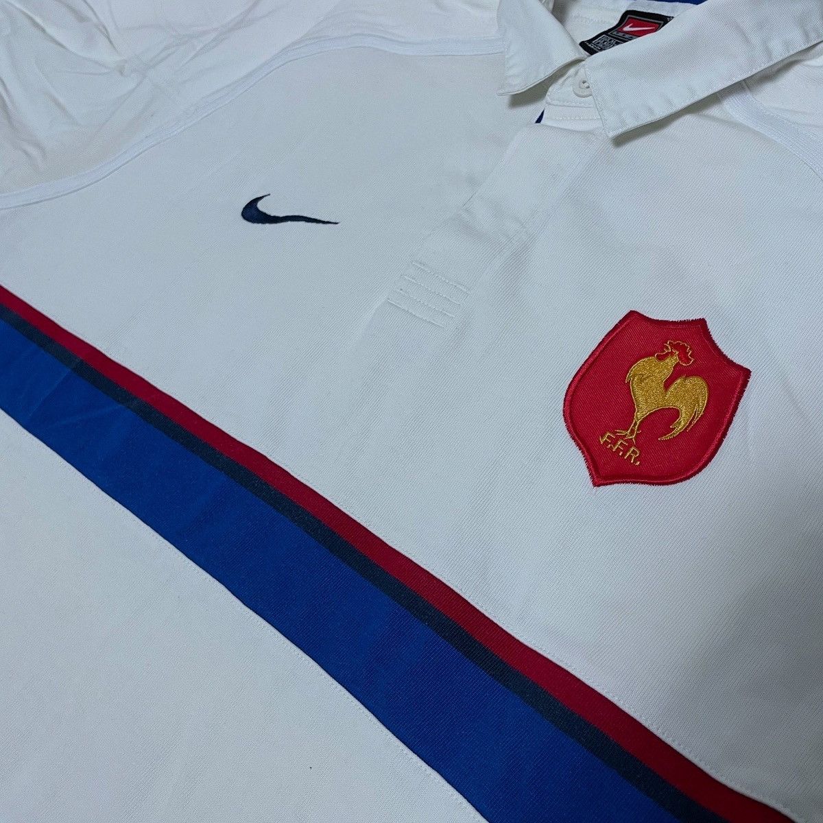 Nike × Vintage Vintage France Rugby Union Jersey Long Sleeve Shirt Rare Size US XL / EU 56 / 4 - 4 Thumbnail