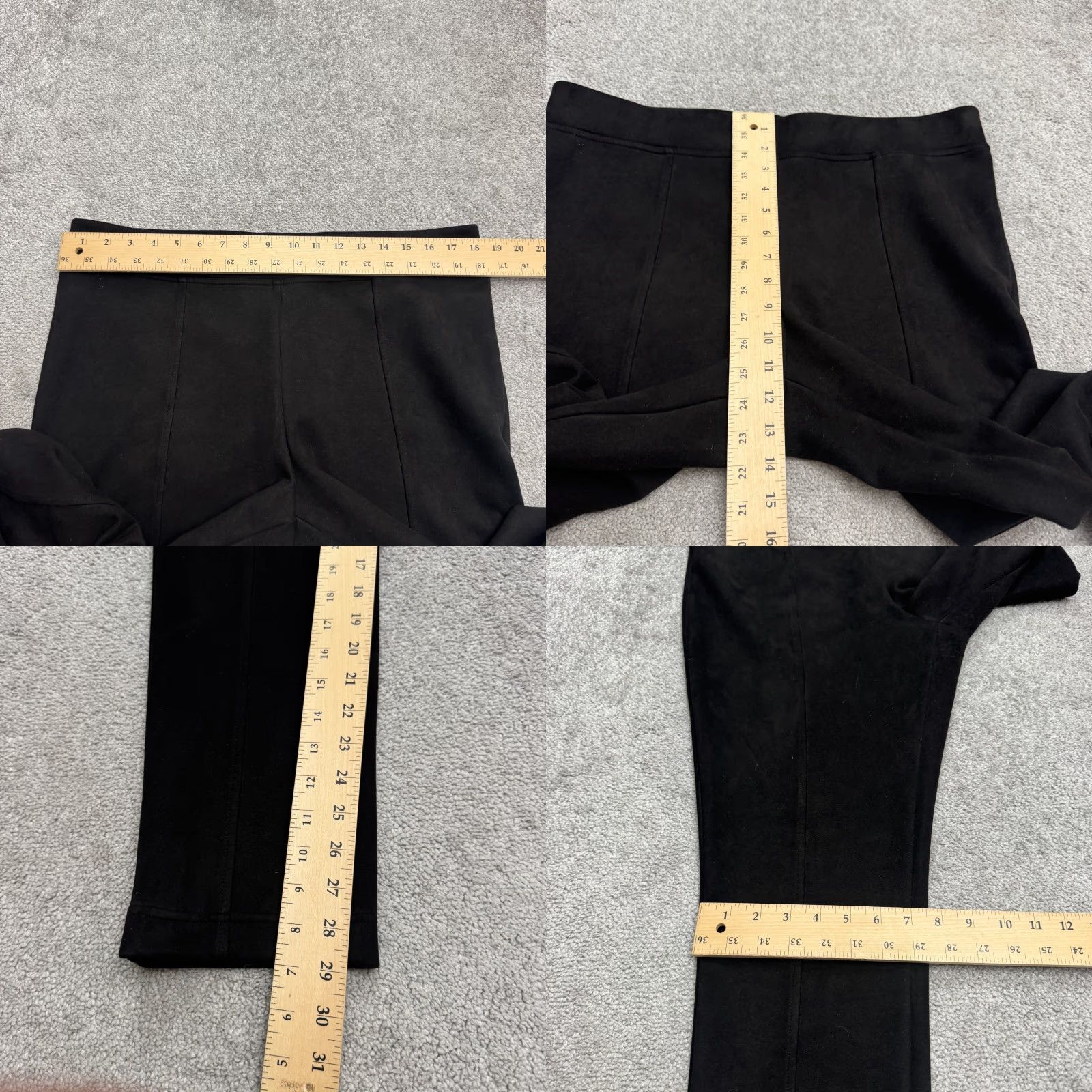 Andrew Marc Andrew Marc High Rise Pull On Faux Suede Pants Womens XL Black Stretch Classic Size 40" / US 18 - 8 Thumbnail