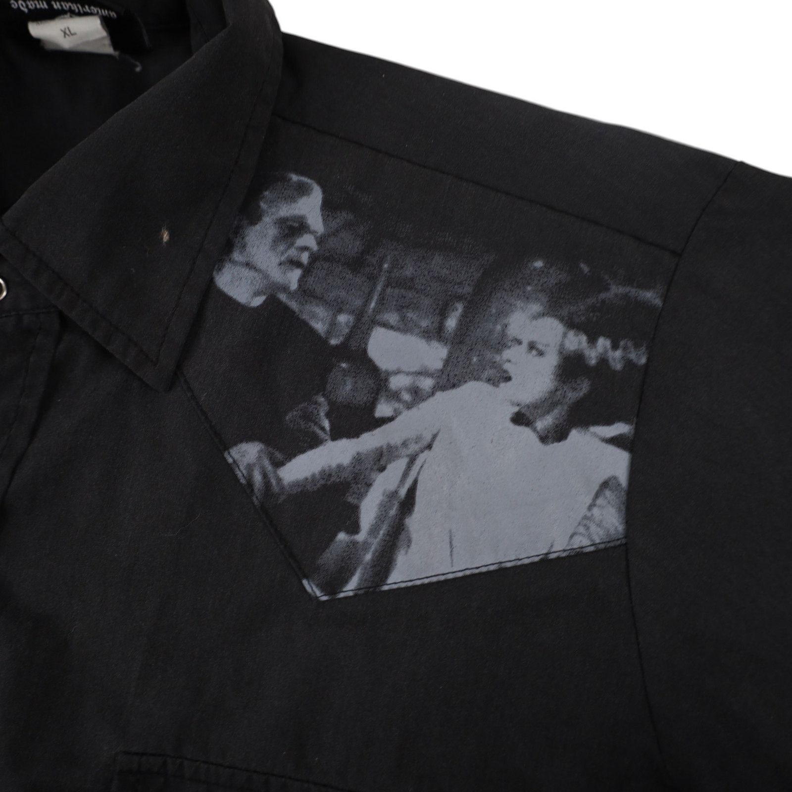 Vintage VTG Y2k Felon Pearl Snapdown Frankenstein Rockabilly Shirt Size US XL / EU 56 / 4 - 6 Thumbnail