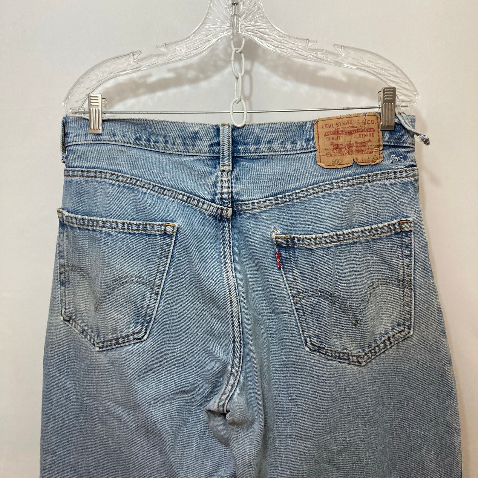 Levi's Vintage Levi’s Blue Jeans Distressed Denim Light Blue Pants Size US 34 / EU 50 - 9 Thumbnail