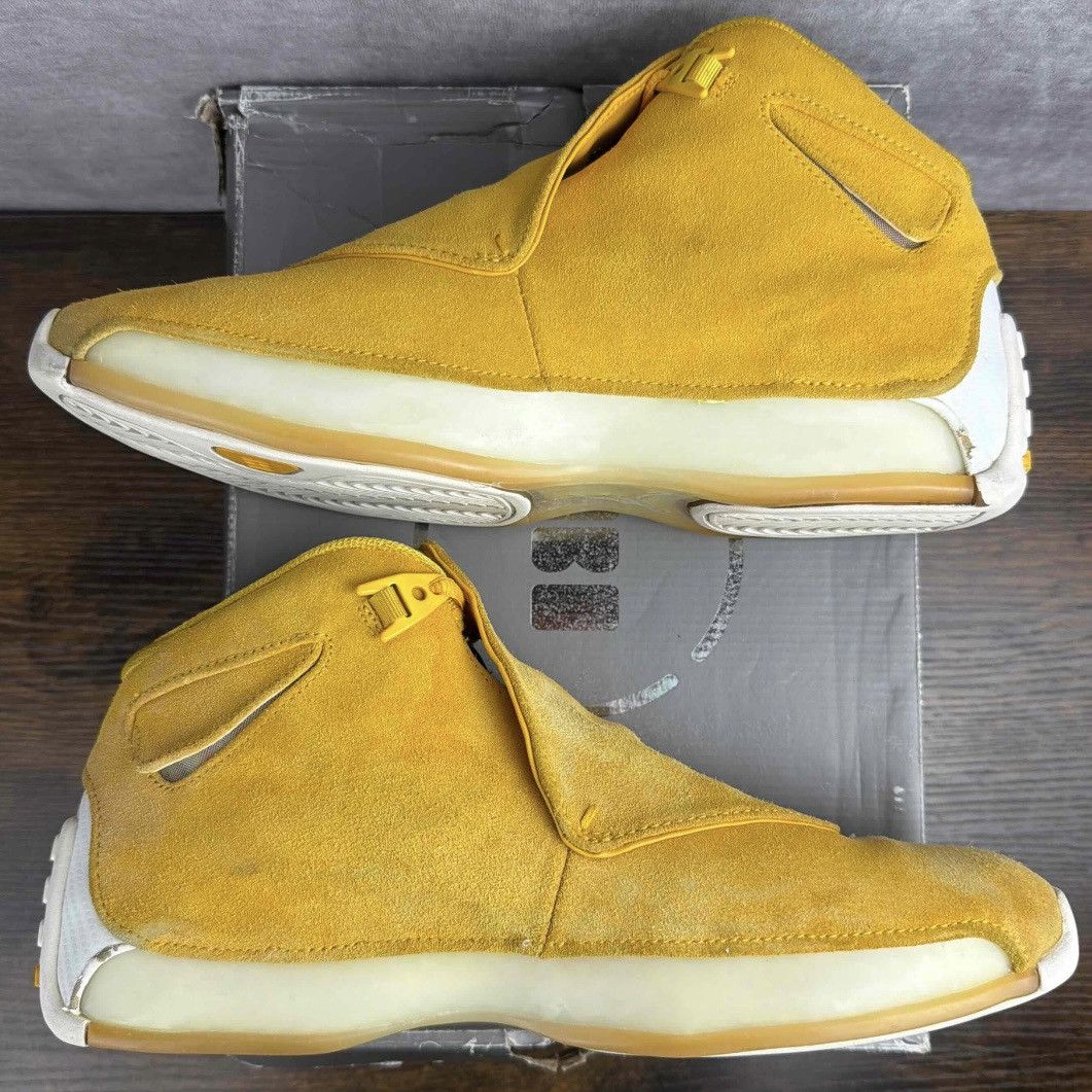 Air Jordan 18 Retro Yellow Ochre Suede AA2494-701 Shoes OG