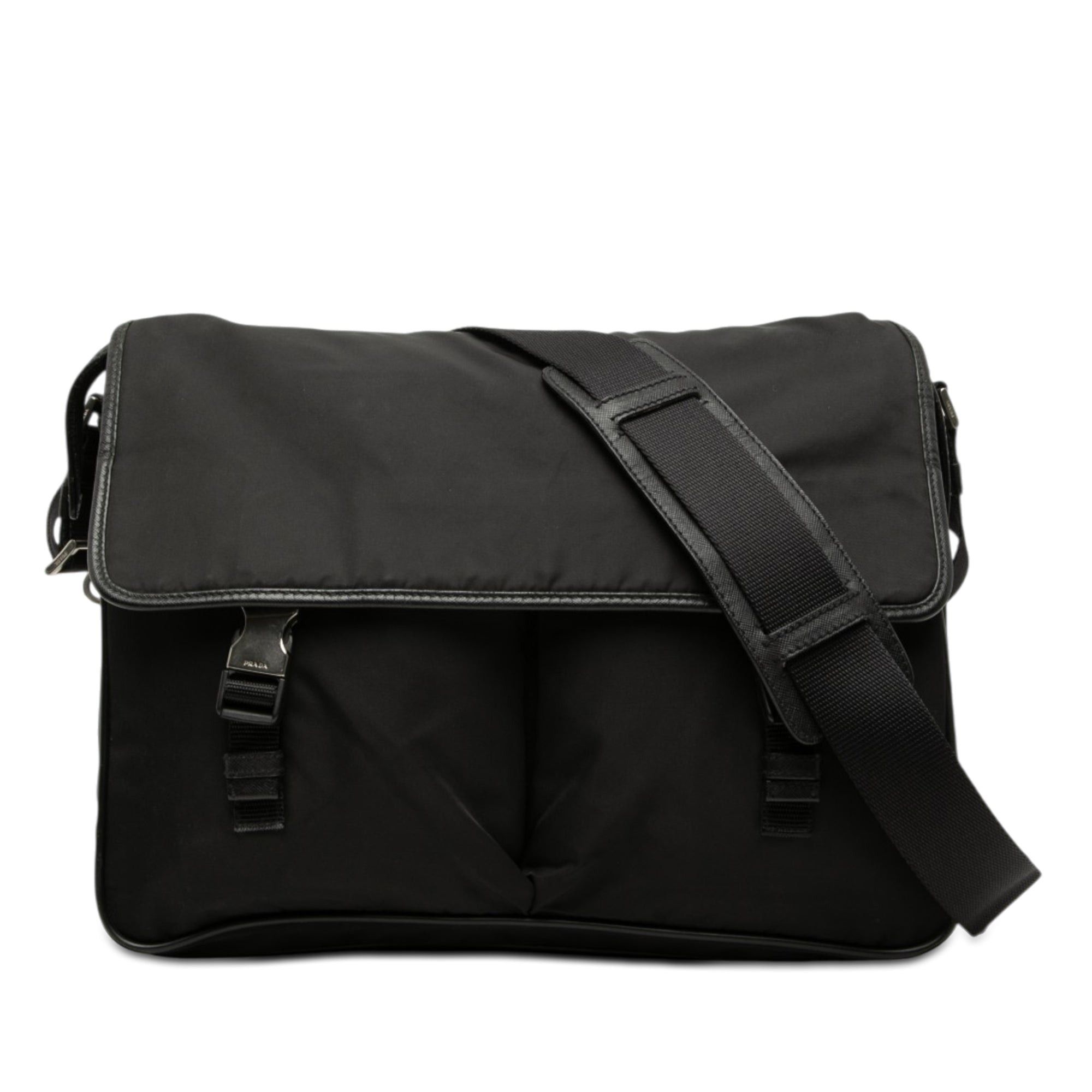 Prada Tessuto Double Buckle Messenger Bag Size ONE SIZE - 1 Thumbnail