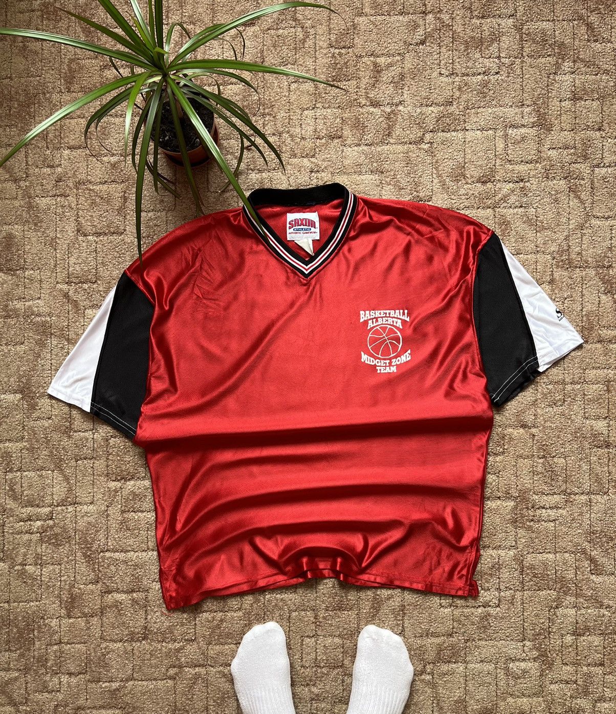 Vintage Vintage Saxon Athletic Basketball Alberta Edmonton Jersey Size US L / EU 52-54 / 3 - 1 Thumbnail