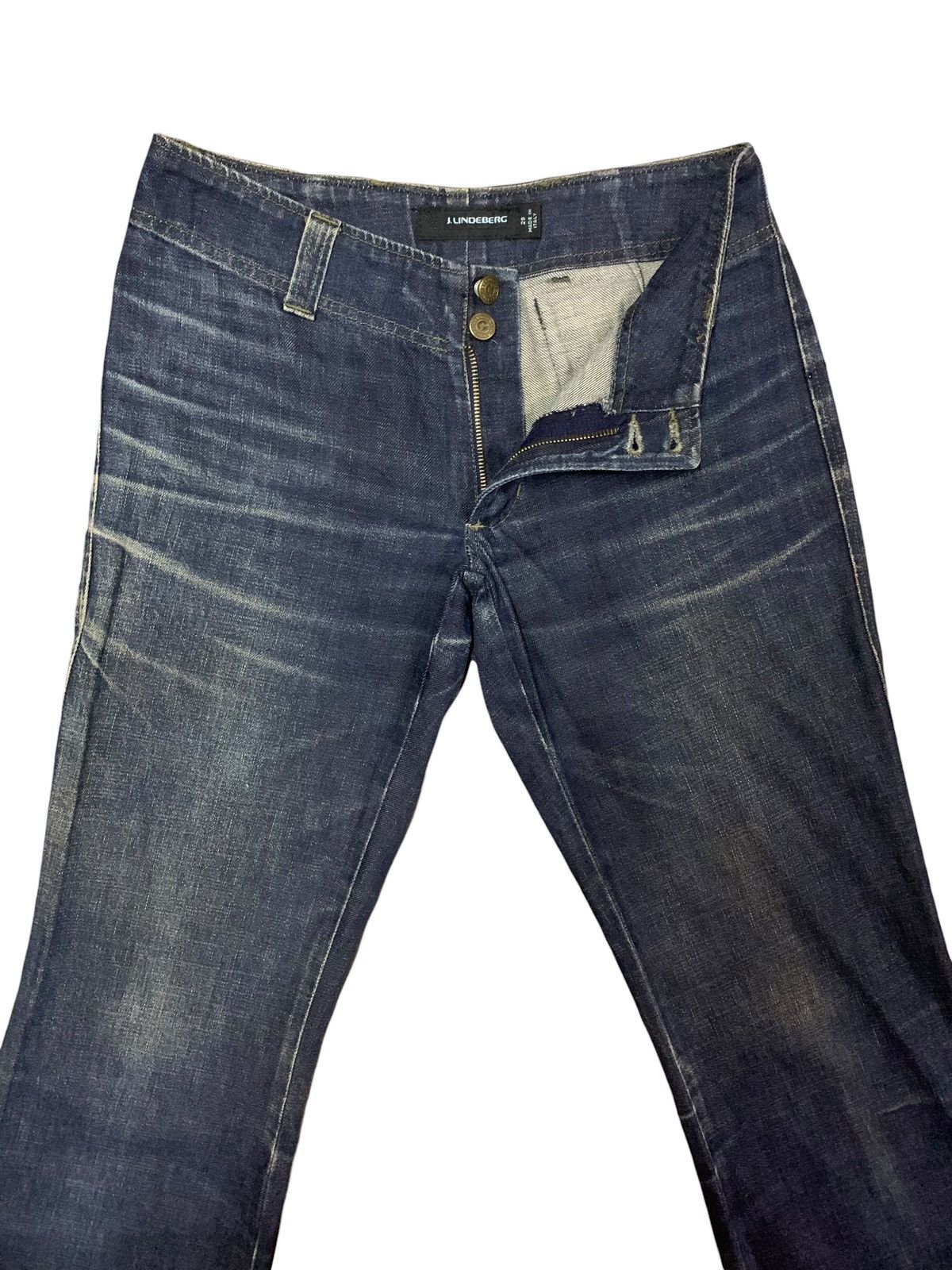 If Six Was Nine × Japanese Brand × Le Grande Bleu (L.G.B.) 🔥Flare🔥 J. Lindeberg Style Tornado Mart Bootcut Jeans Size US 29 - 3 Thumbnail