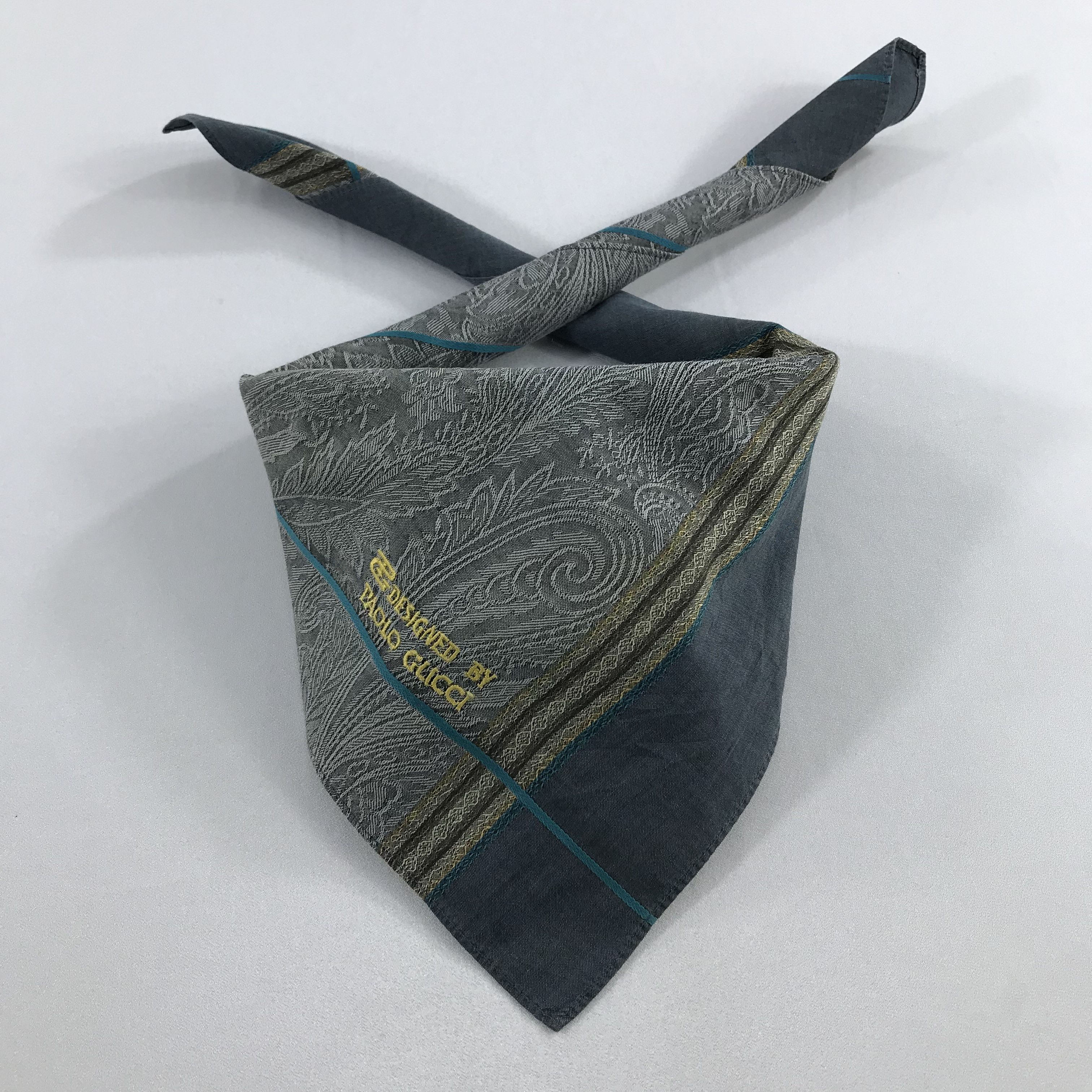 Paolo Gucci × Vintage Paolo Gucci Bandana / Handkerchief / Neckerchief - S2096 Size ONE SIZE - 3 Thumbnail