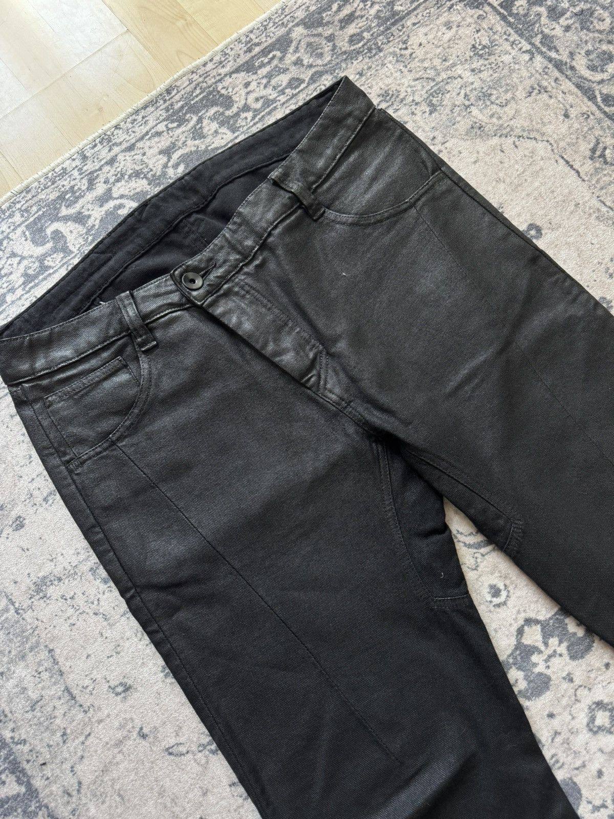 Boris Bidjan Saberi Jeans schwarz avantgarde Black Placato