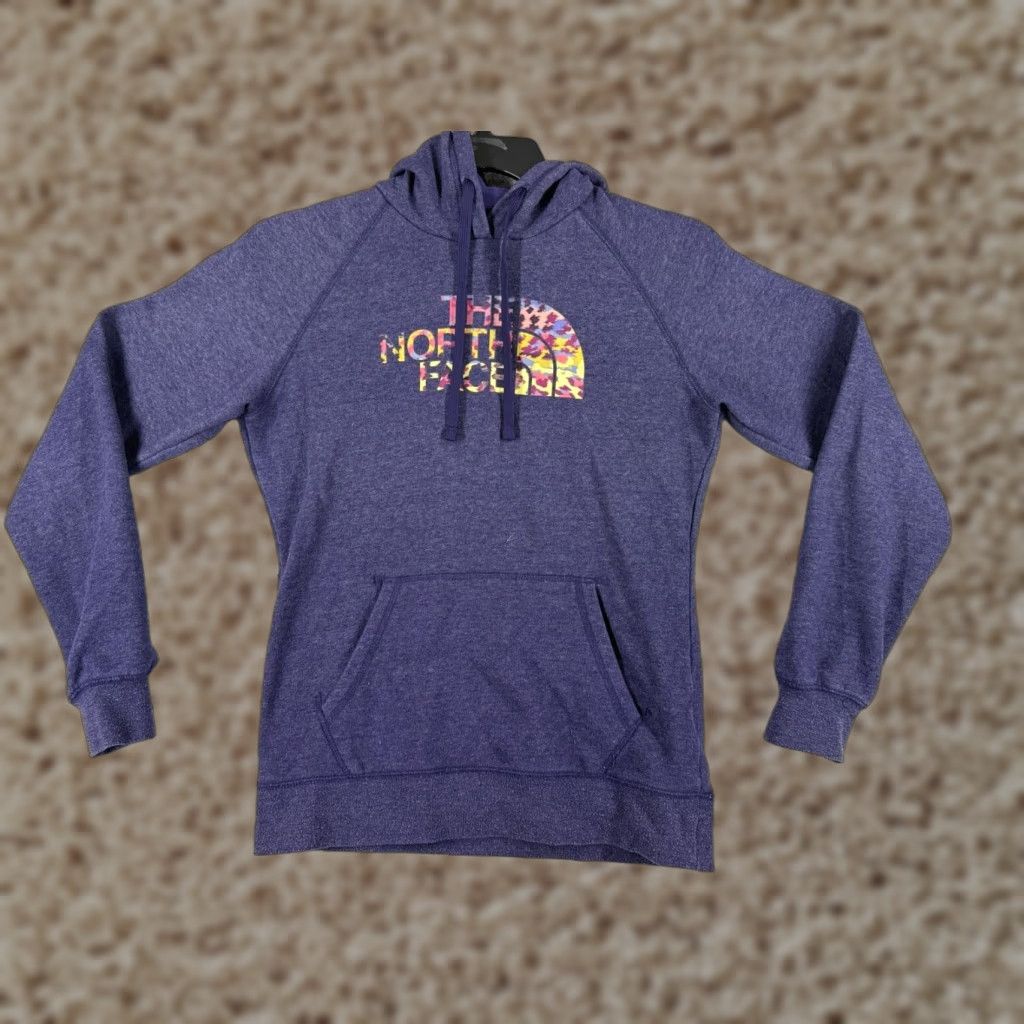 The North Face VINTAGE The North Face Hoodie Sweater Womens Medium Pullover Jersey Cotton Blend Purple Activewear Long Sleeve Casual Women Size M / US 6-8 / IT 42-44 - 1 Thumbnail