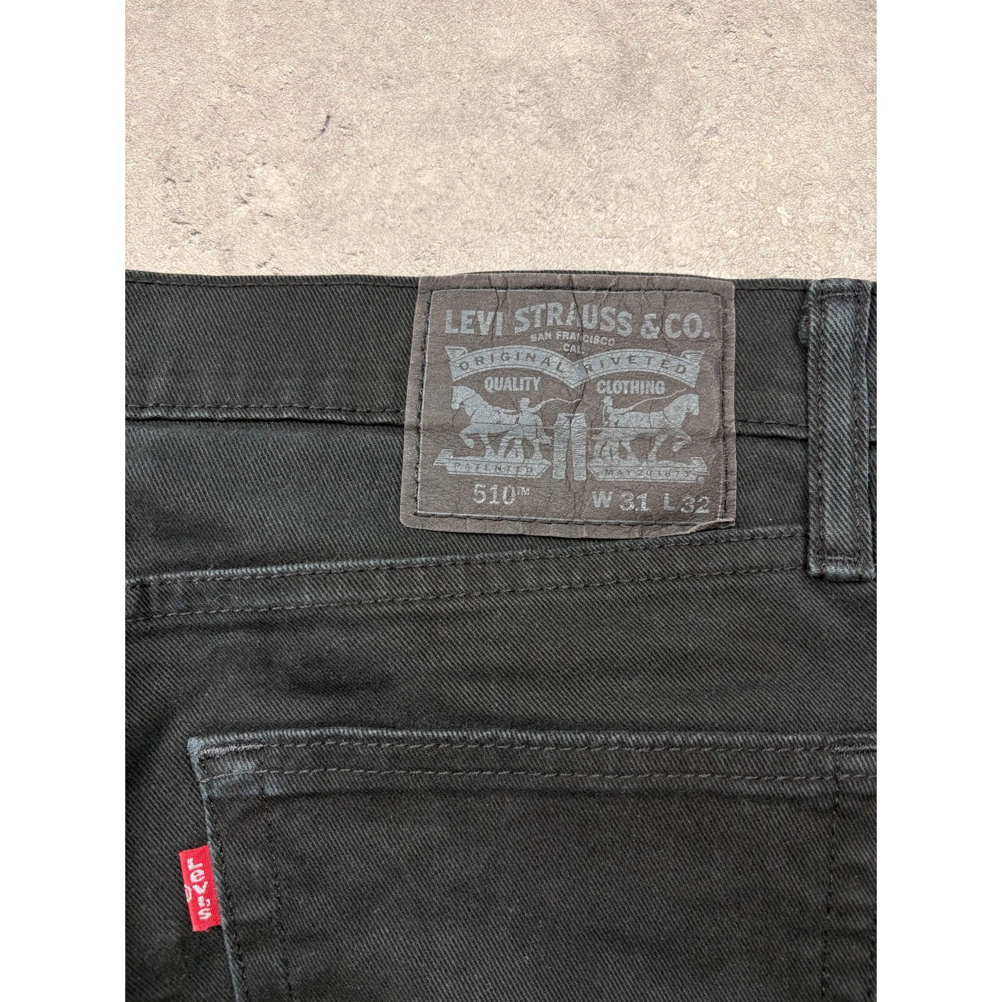 Levi's Levi's 510 Men's Skinny Fit Jeans W31 L32 Black Denim Slim T Size US 31 - 5 Thumbnail