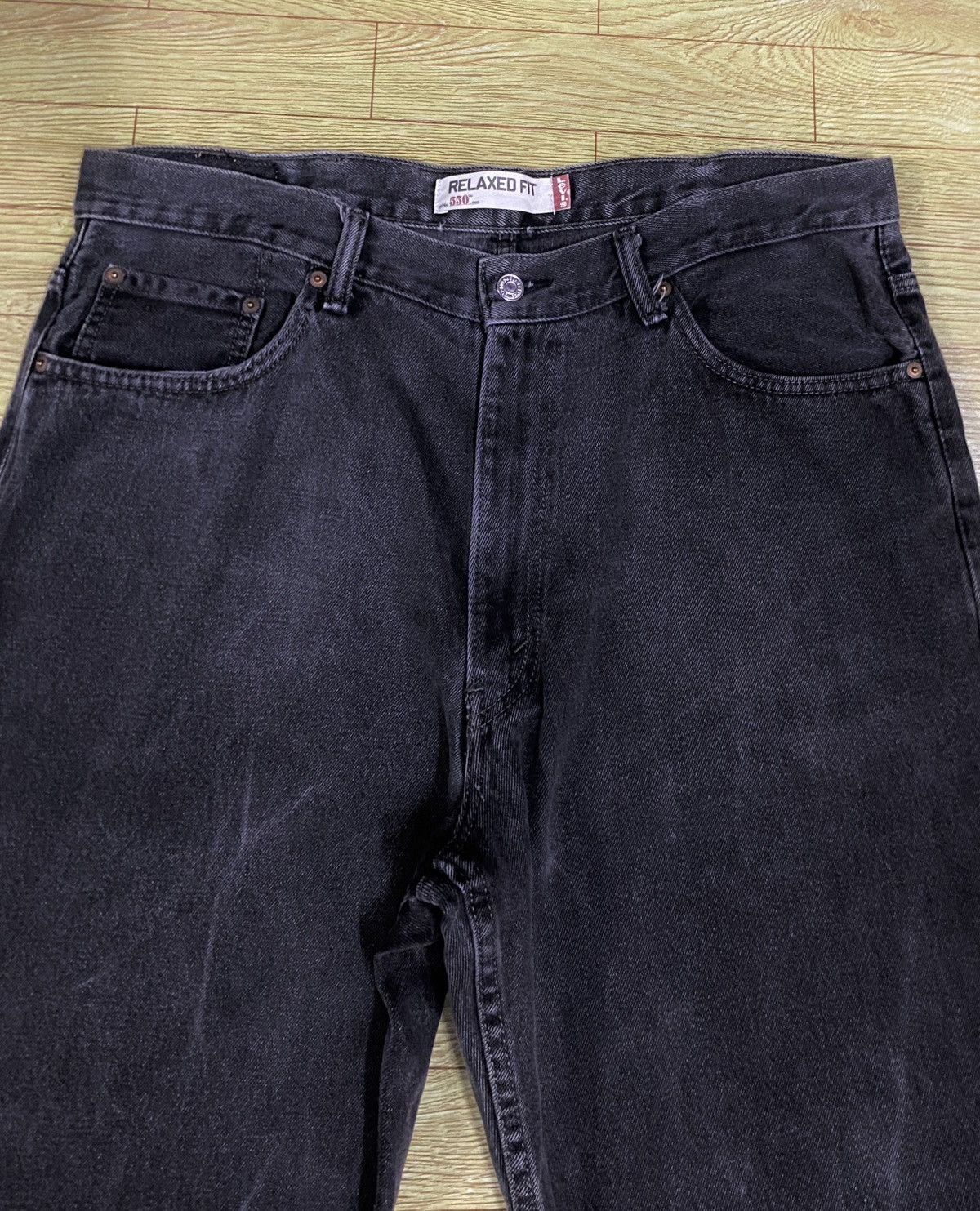Levi's Very Rare Vintage Levis SuperBlack 550 Loose Jeans 2000s Size US 40 / EU 56 - 3 Thumbnail