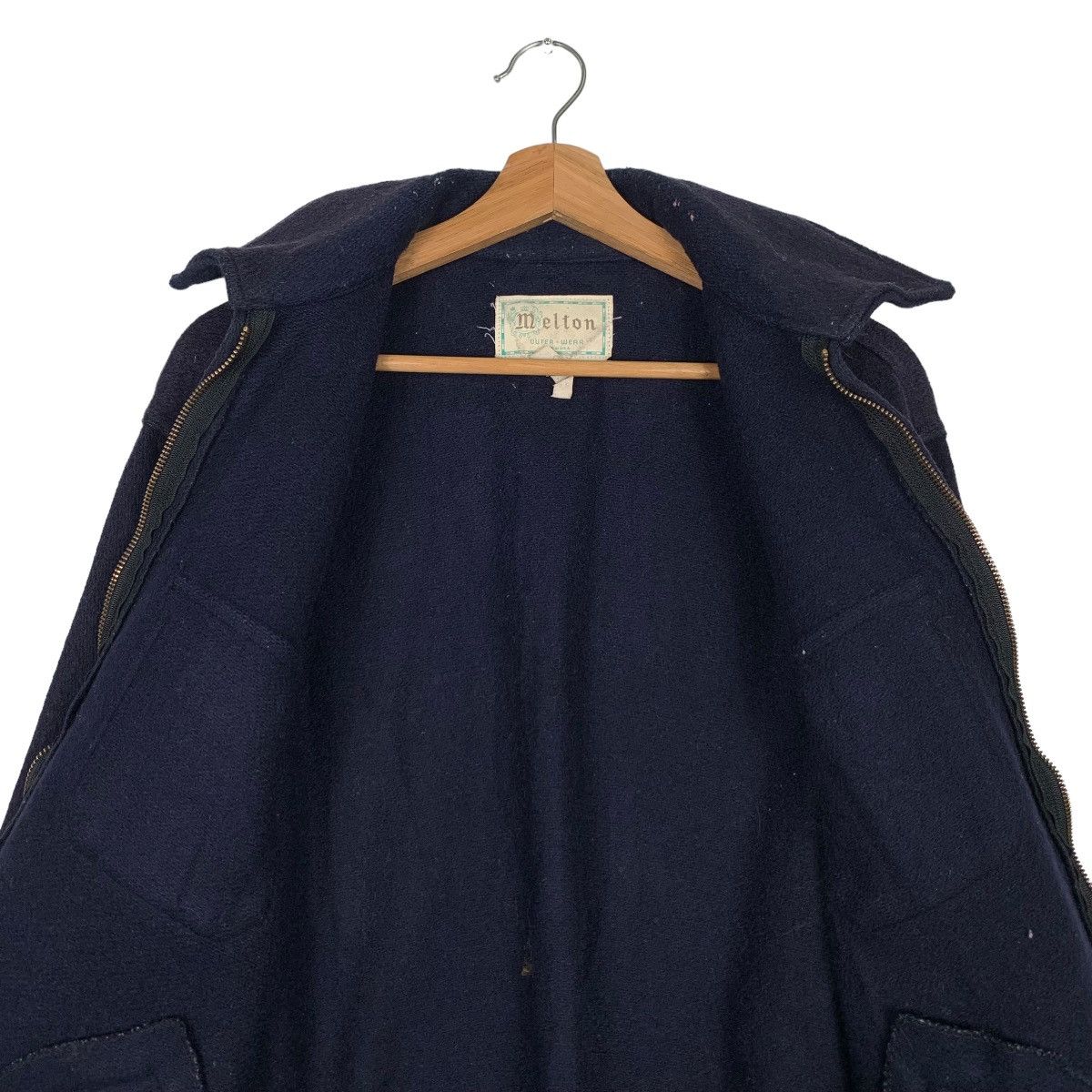 Vintage MELTON Outer Wear Four Pocket Wool Jacket #0256-C12 Size US XL / EU 56 / 4 - 13 Thumbnail