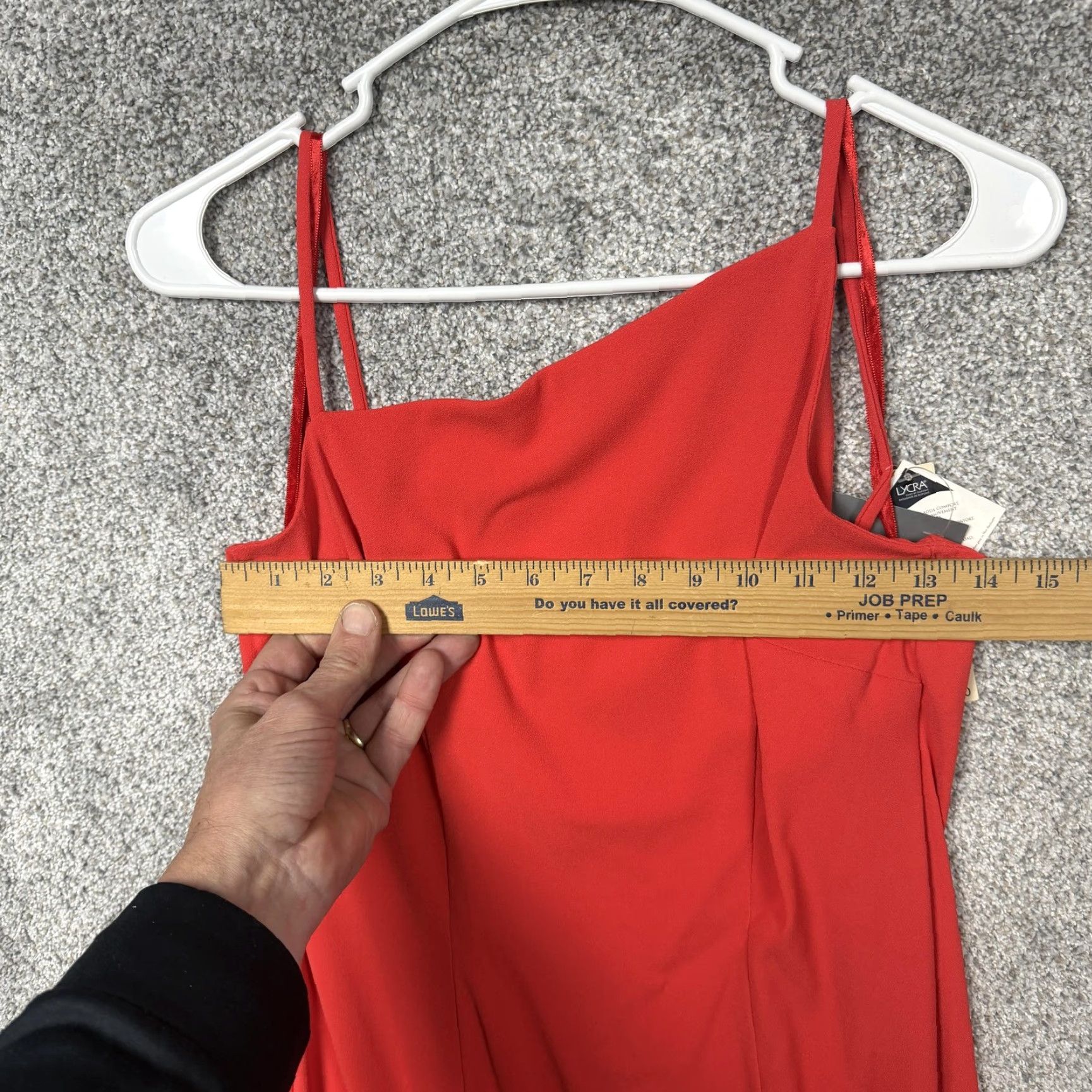 Vintage VINTAGE Amanda Smith Petite Dress One Shoulder Sleeveless Red 6P Party Cocktail Prom Womens Size M / US 6-8 / IT 42-44 - 7 Thumbnail