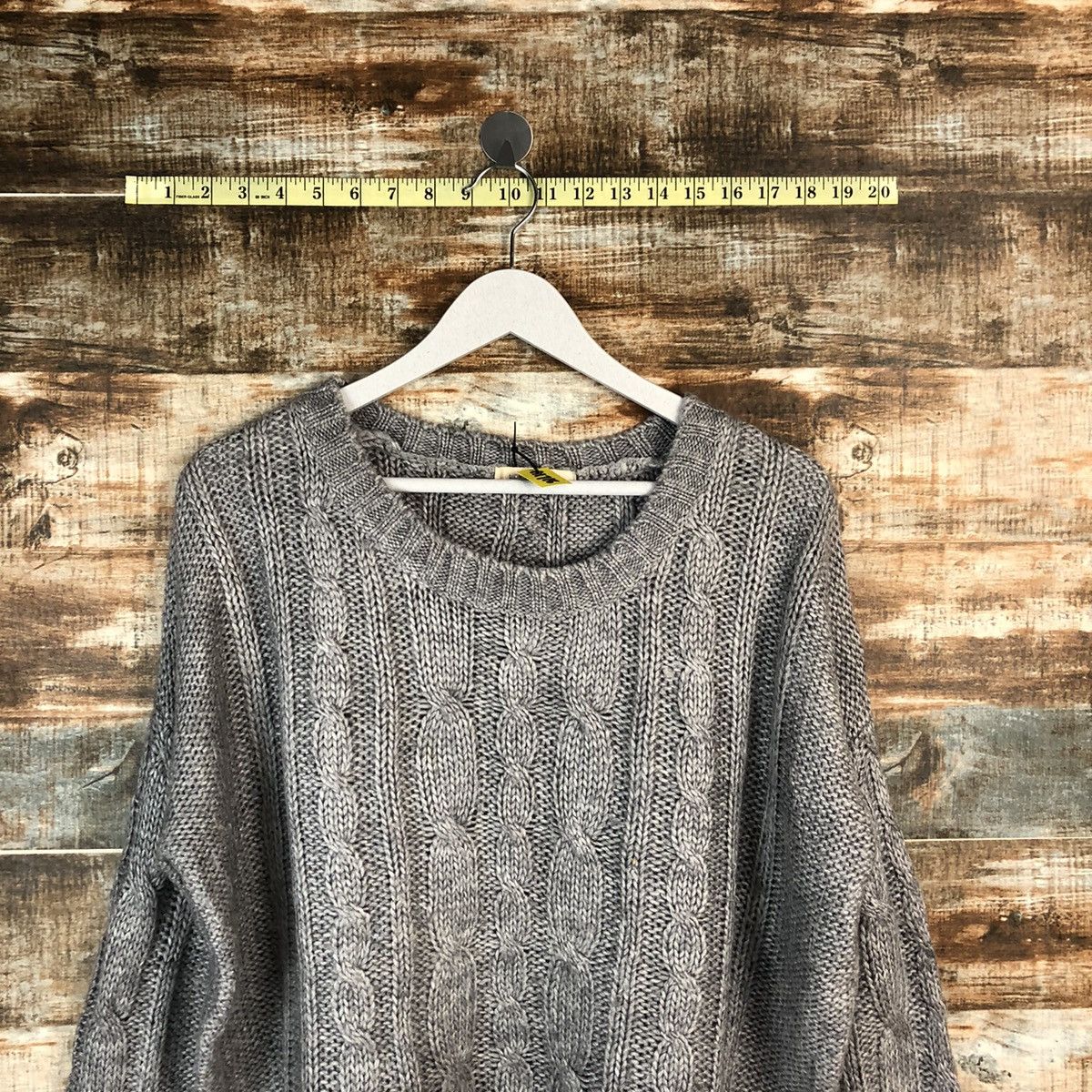 Homespun Knitwear × LOWRYS FARM Lowyrs Farm Grey cable aran isle Knitwear vintage #A1718 Size US M / EU 48-50 / 2 - 2 Thumbnail