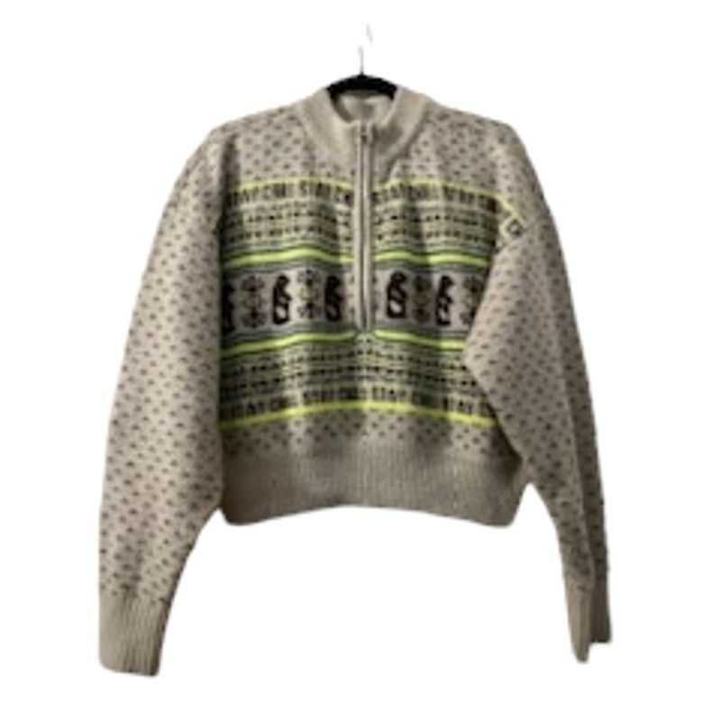 Vince BDG Women's Fair Isle Half-Zip Sweater Size M Beige & Brown Size M / US 6-8 / IT 42-44 - 1 Thumbnail