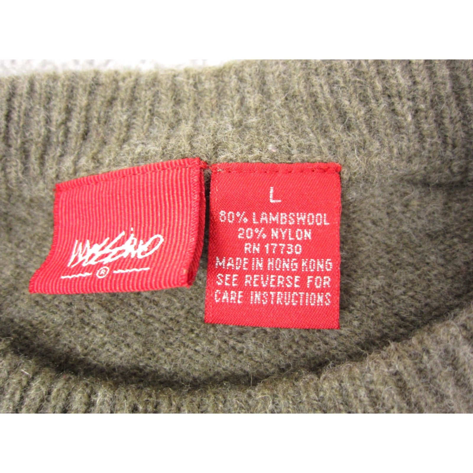 Mossimo VINTAGE Mossimo Sweater Men's Adult Large Green Striped Wool Knit 90s Crew Neck Pullover Size US L / EU 52-54 / 3 - 4 Thumbnail