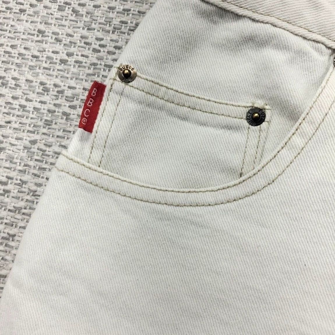 Bugle Boy VINTAGE Bugle Boy Jeans Mens 38 White 38x30 Distressed 5-Pocket Denim Skater Grunge 90s Logo Gold Crest USA Mens Size US 38 / EU 54 - 5 Thumbnail