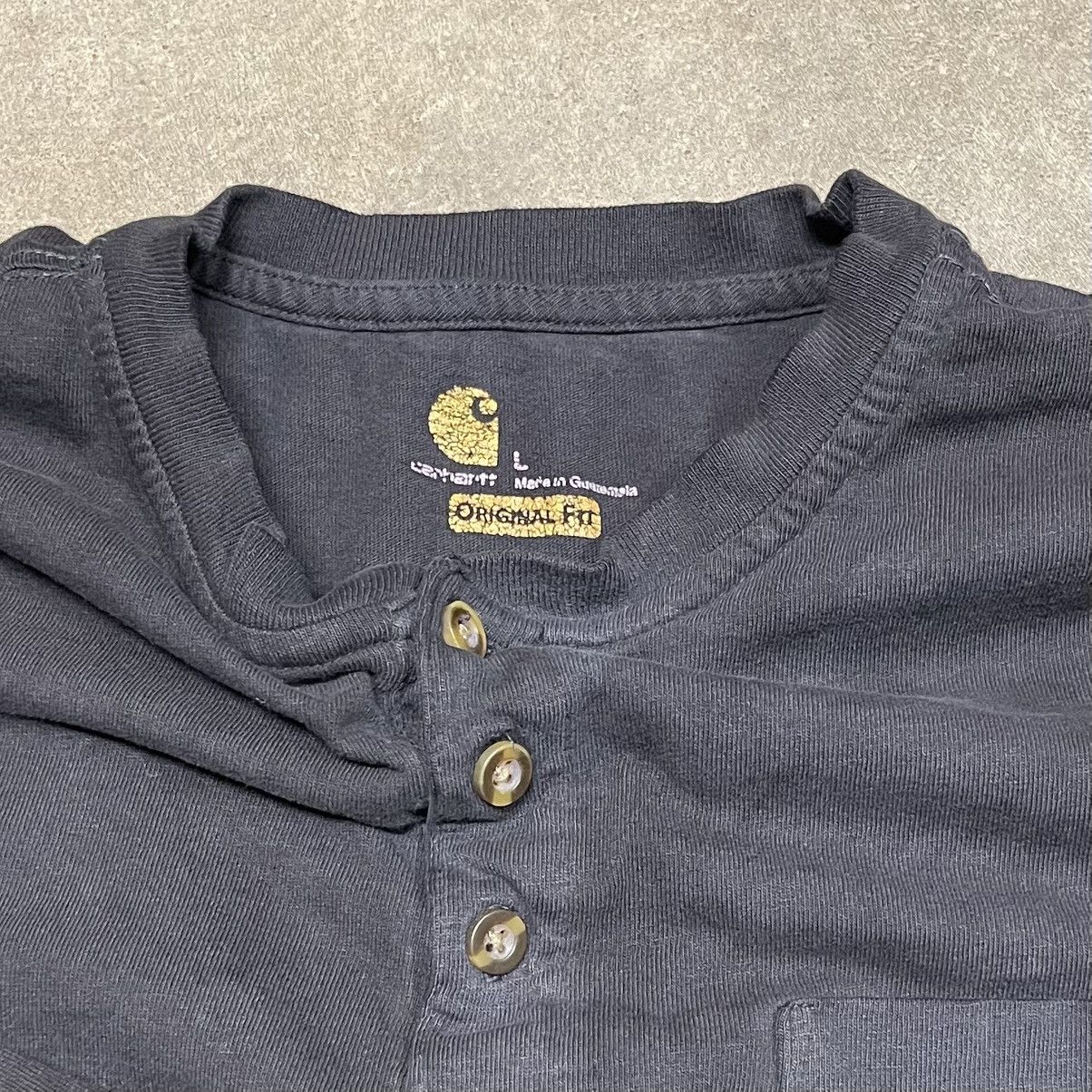 Carhartt Carhartt Long Sleeve Henley Loose Fit Faded Distressed Shirt Size US L / EU 52-54 / 3 - 4 Thumbnail