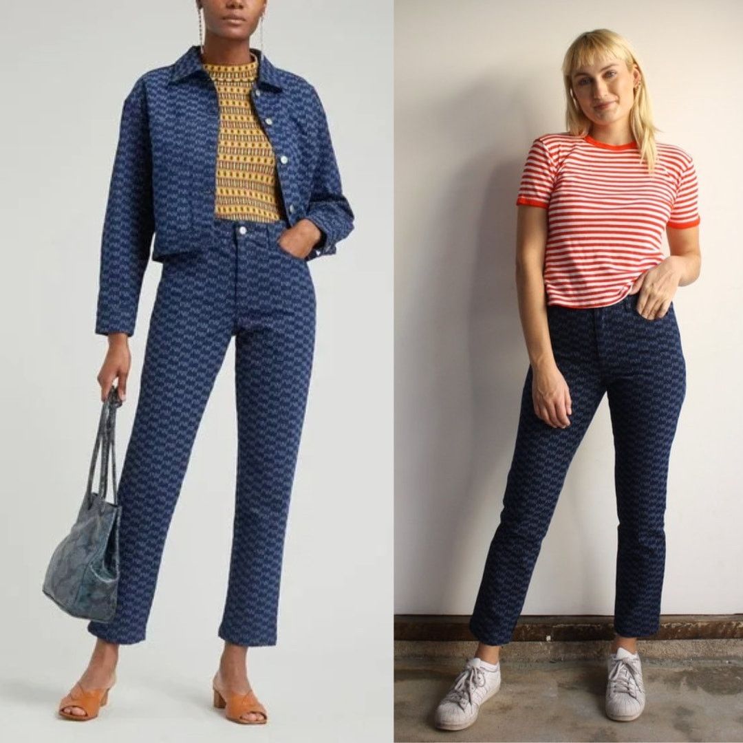 Paloma Wool Paloma Wool | Keira PW All Over Logo Printed Straight Jeans Size 27" / US 4 / IT 40 - 16 Thumbnail