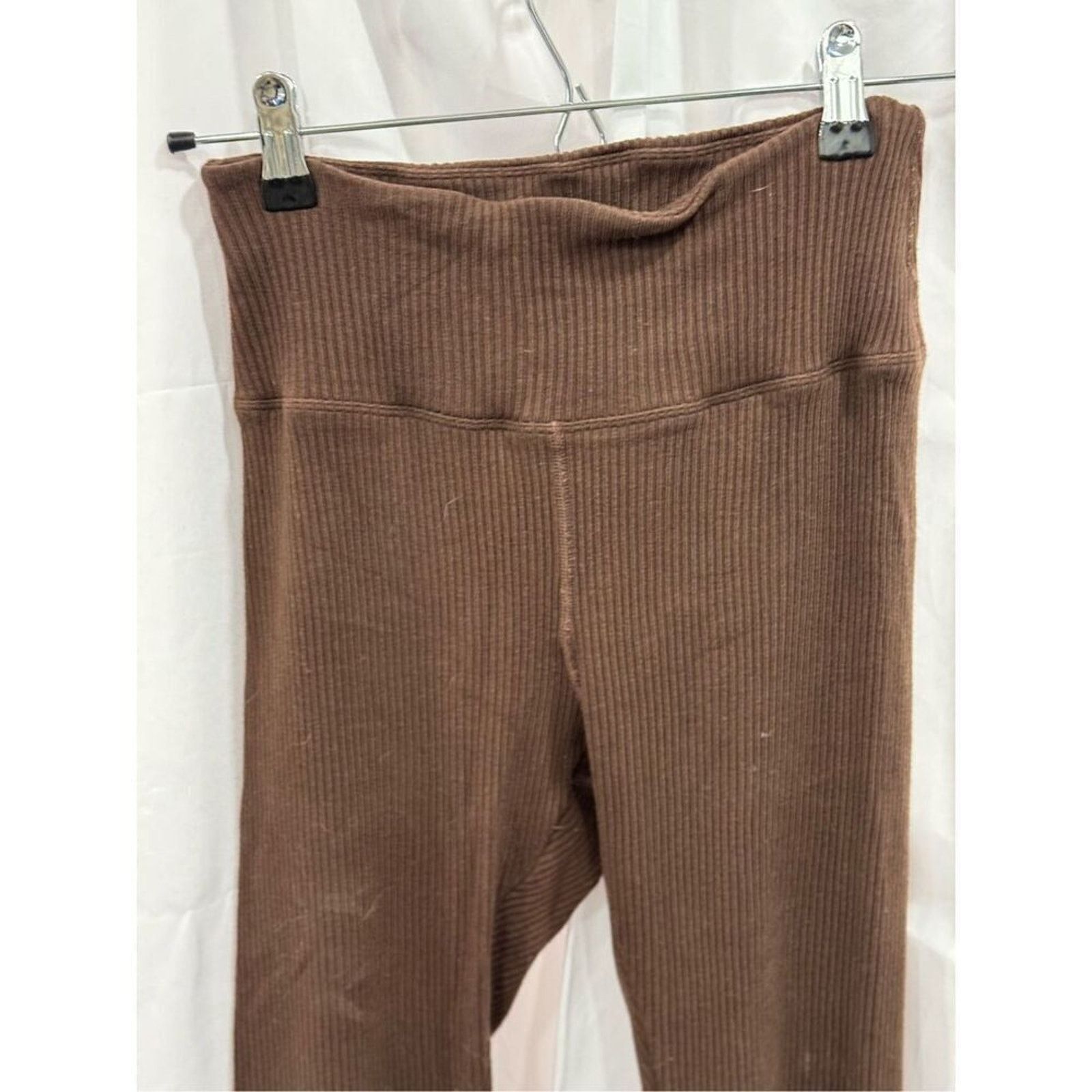 Other Year of Ours lounge flare pants in dark oak ribbed | Sz S Size 27" / US 4 / IT 40 - 4 Thumbnail