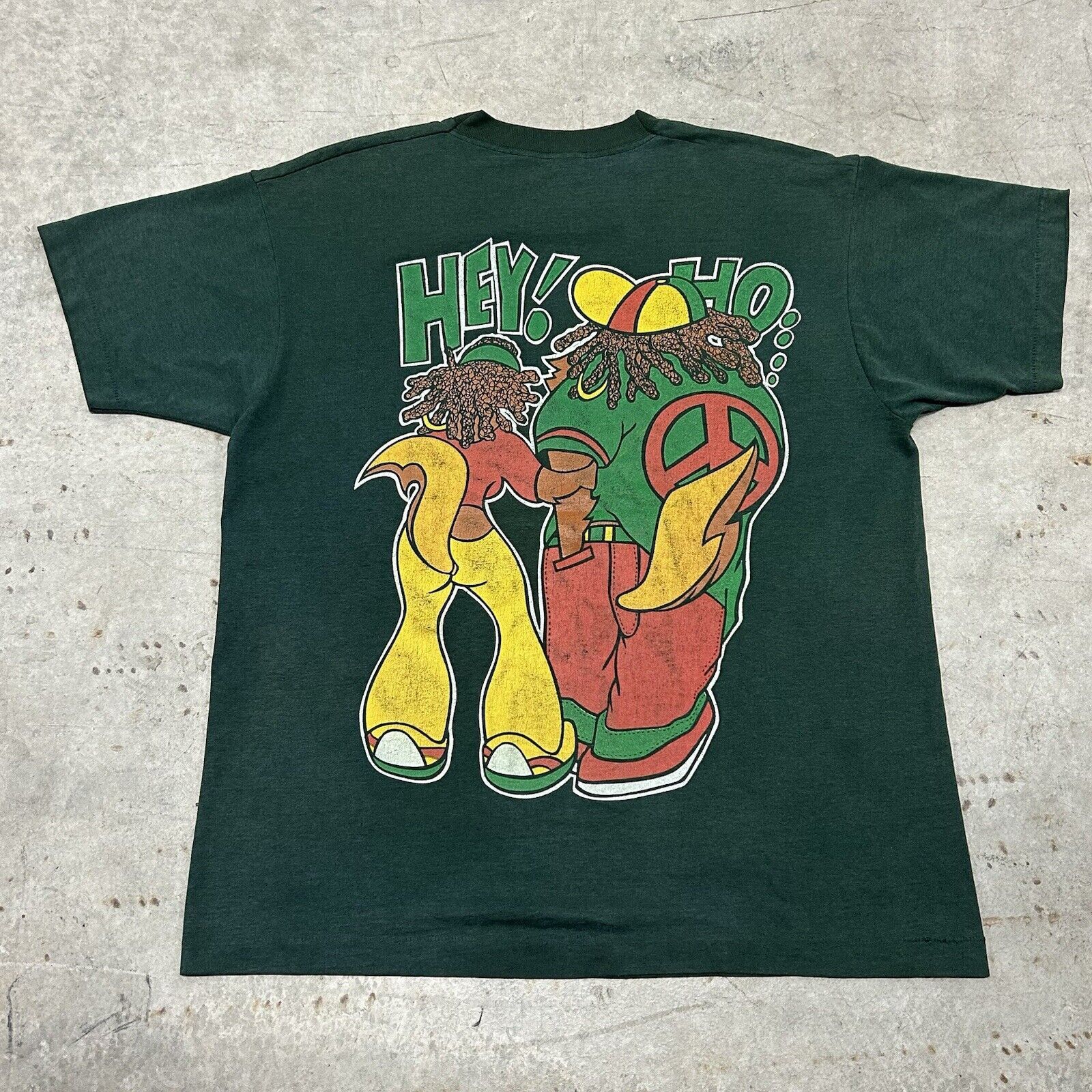 Fruit Of The Loom Freaknik Taz Front Back Dyke Parody Green T Shirt X-Large XL Size US XL / EU 56 / 4 - 3 Thumbnail