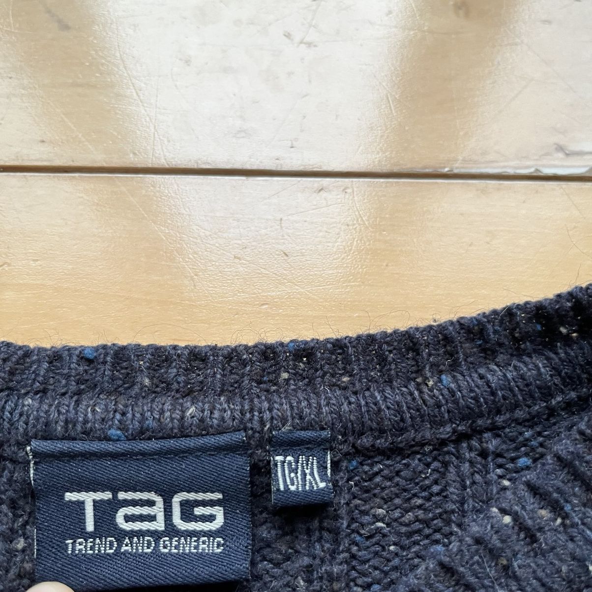 Vintage Dark Blue Vintage sweater Size US XL / EU 56 / 4 - 8 Thumbnail