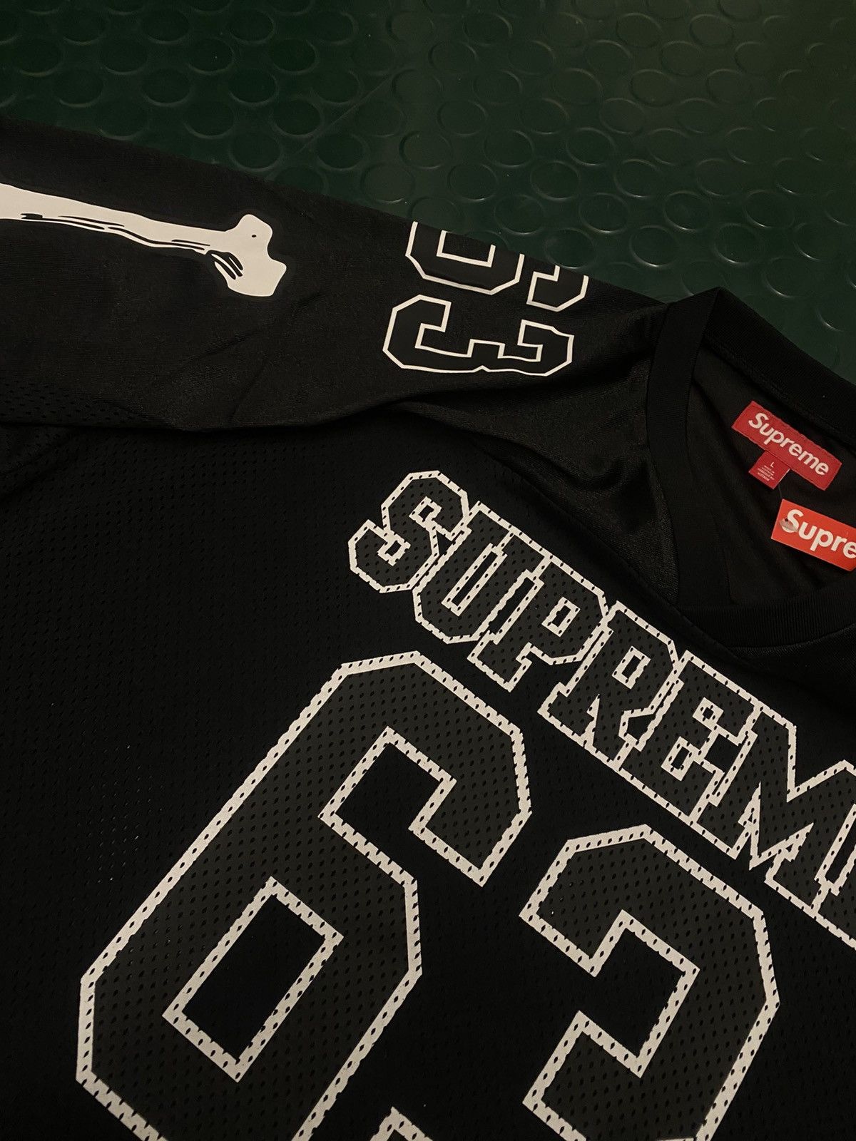 Supreme Supreme Bones Football Jersey Black Size US L / EU 52-54 / 3 - 3 Thumbnail