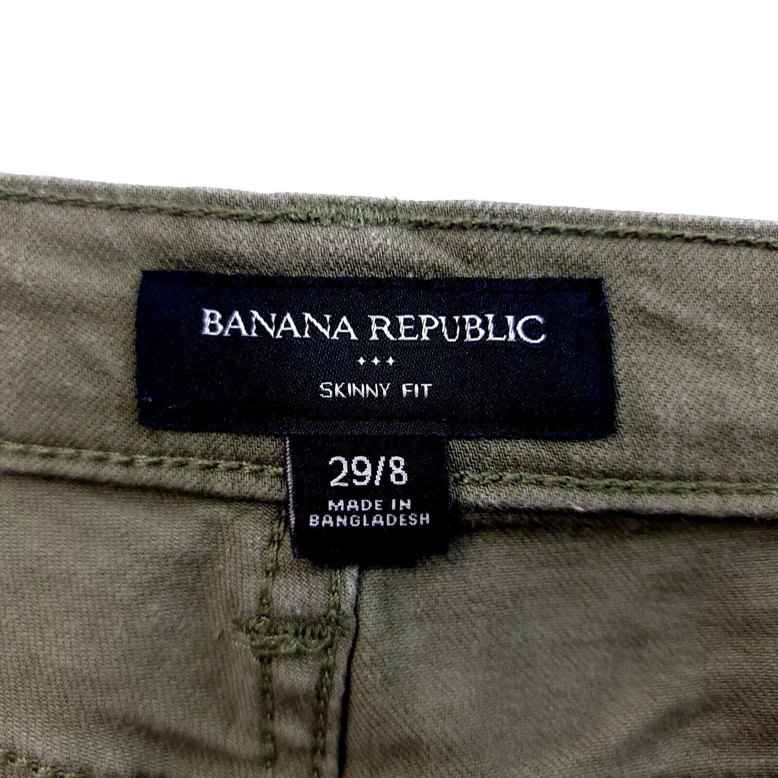 Banana Republic Banana Republic Skinny Fit Green Mid Rise Lightweight Jeans Size 32" / US 10 / IT 46 - 4 Thumbnail