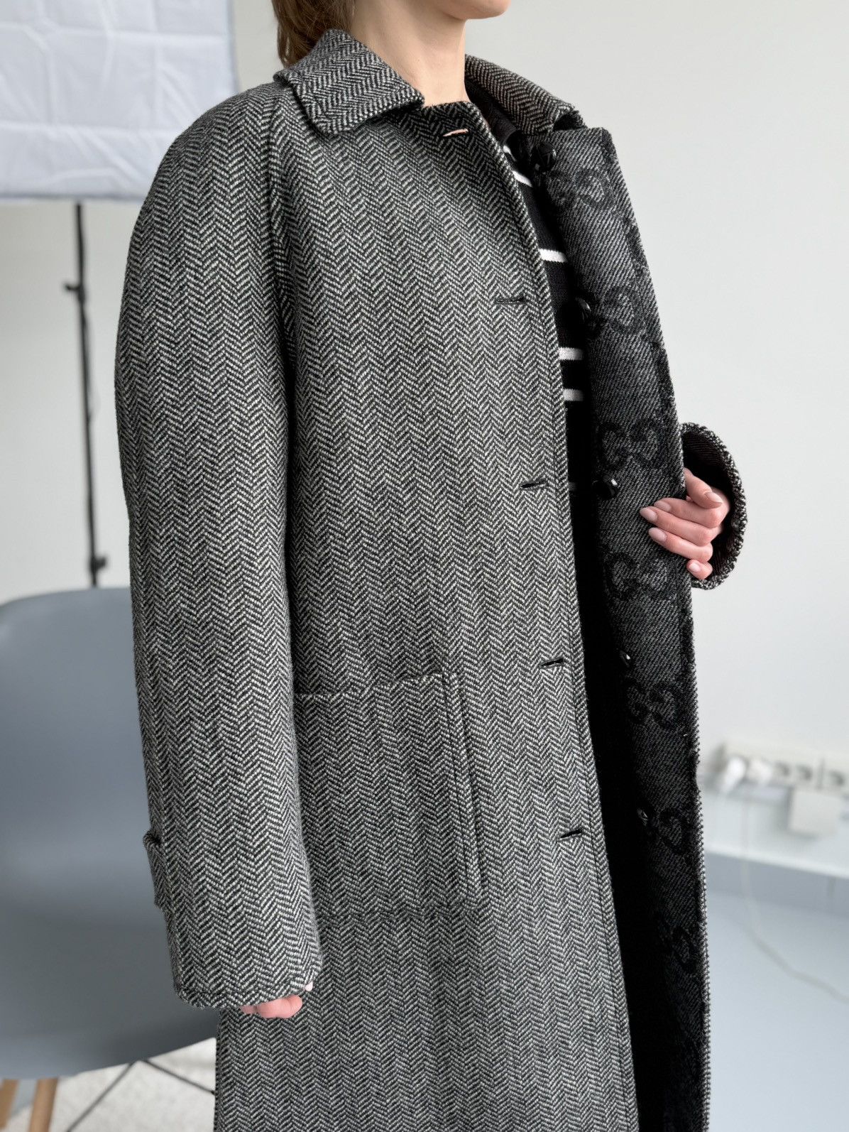 Gucci RRP $5500 NWT Gucci GG Reversible Wool Coat Monogram Size S / US 4 / IT 40 - 11 Thumbnail
