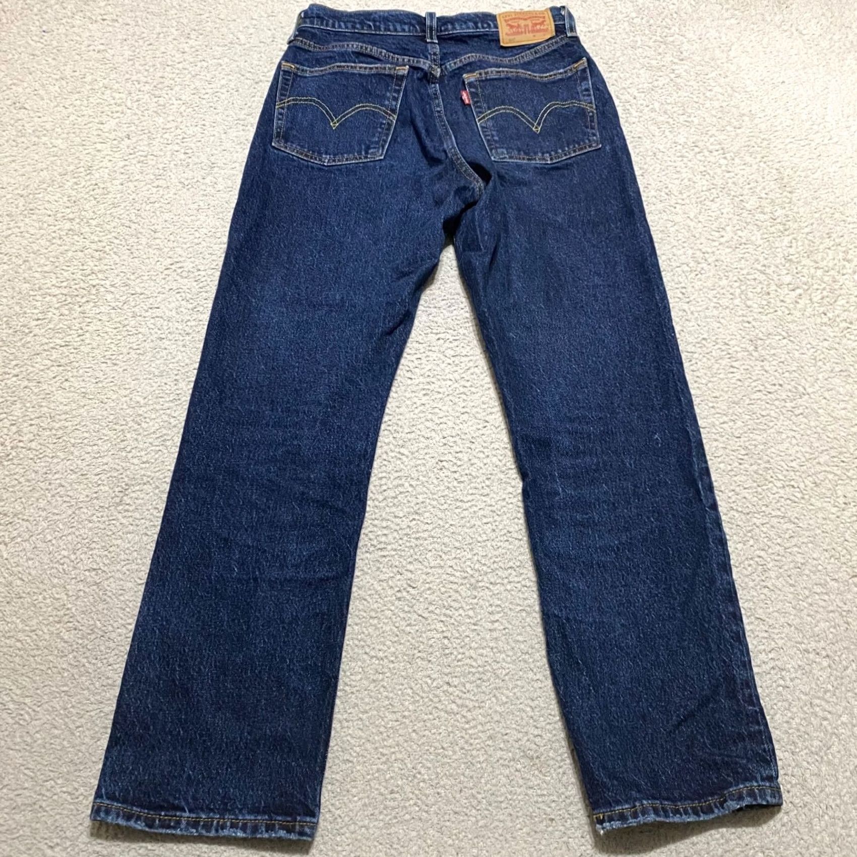 Levi's Levi's 501 Jeans Mens sz 26x28 Dark Wash Blue Denim Straight High Rise Size US 26 / EU 42 - 2 Thumbnail
